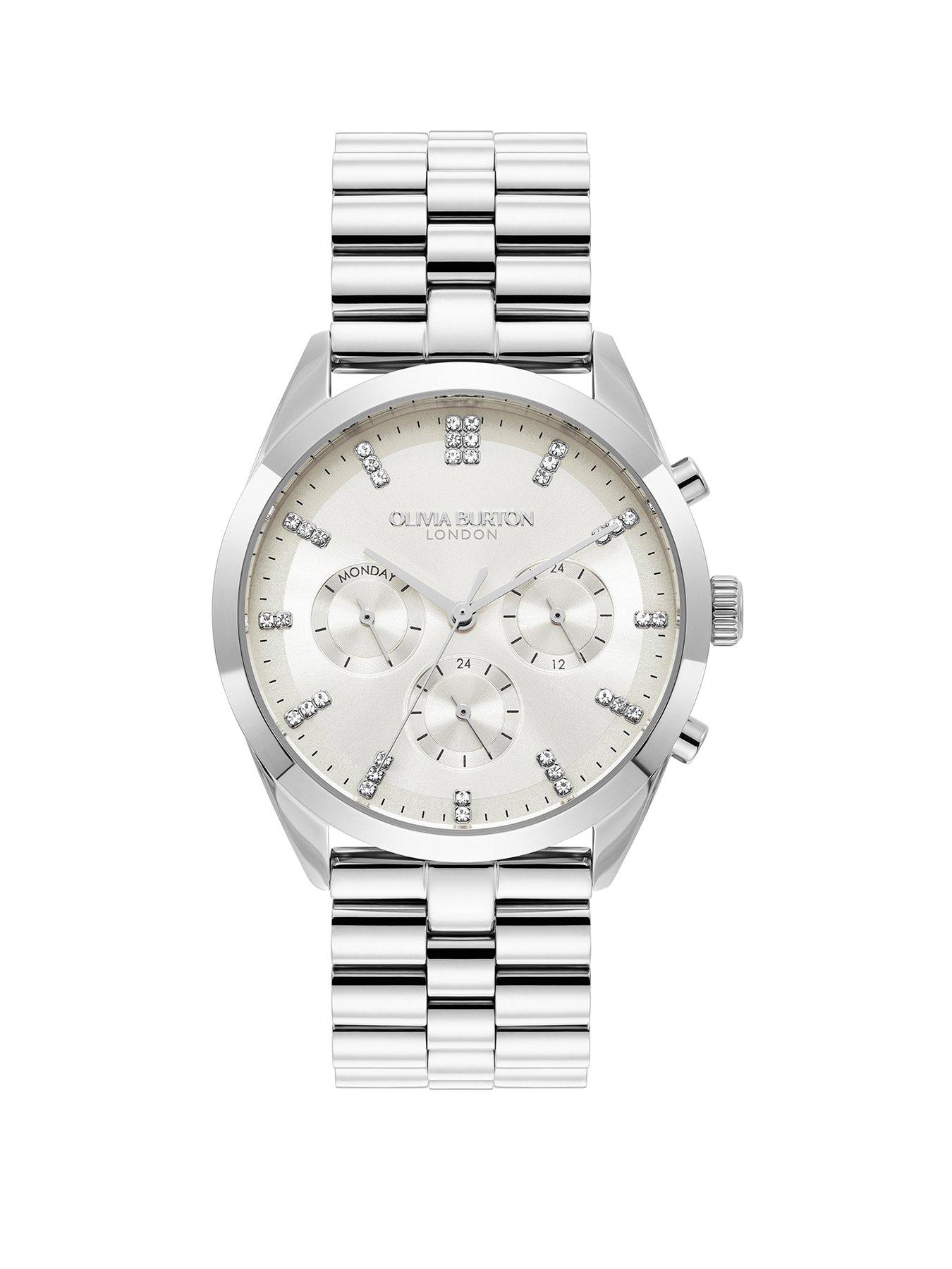 Product photograph of Olivia Burton Olivia Burton 38mm City Classic Stainless Steel Multifunction Watch from very.co.uk