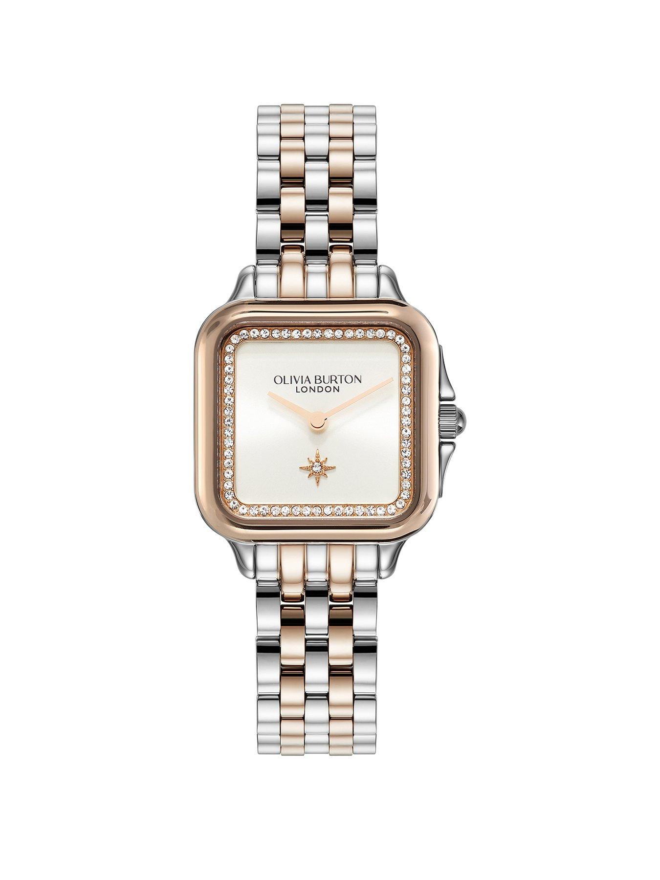 Olivia Burton 28mm Stainless Steel and Rose Gold Grosvenor Watch