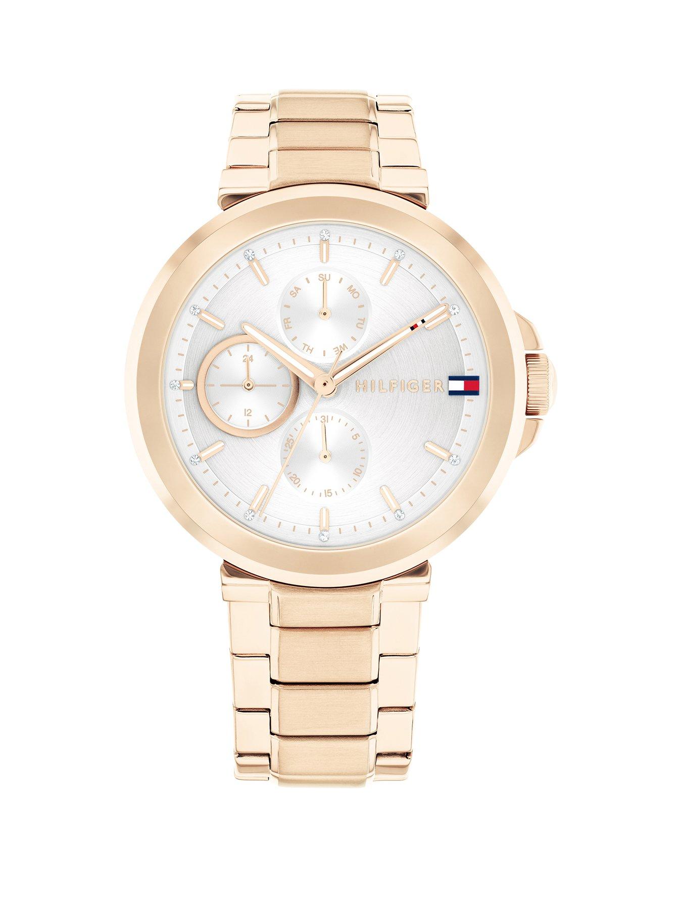 Product photograph of Tommy Hilfiger Womens Carnation Gold Ip Watch from very.co.uk