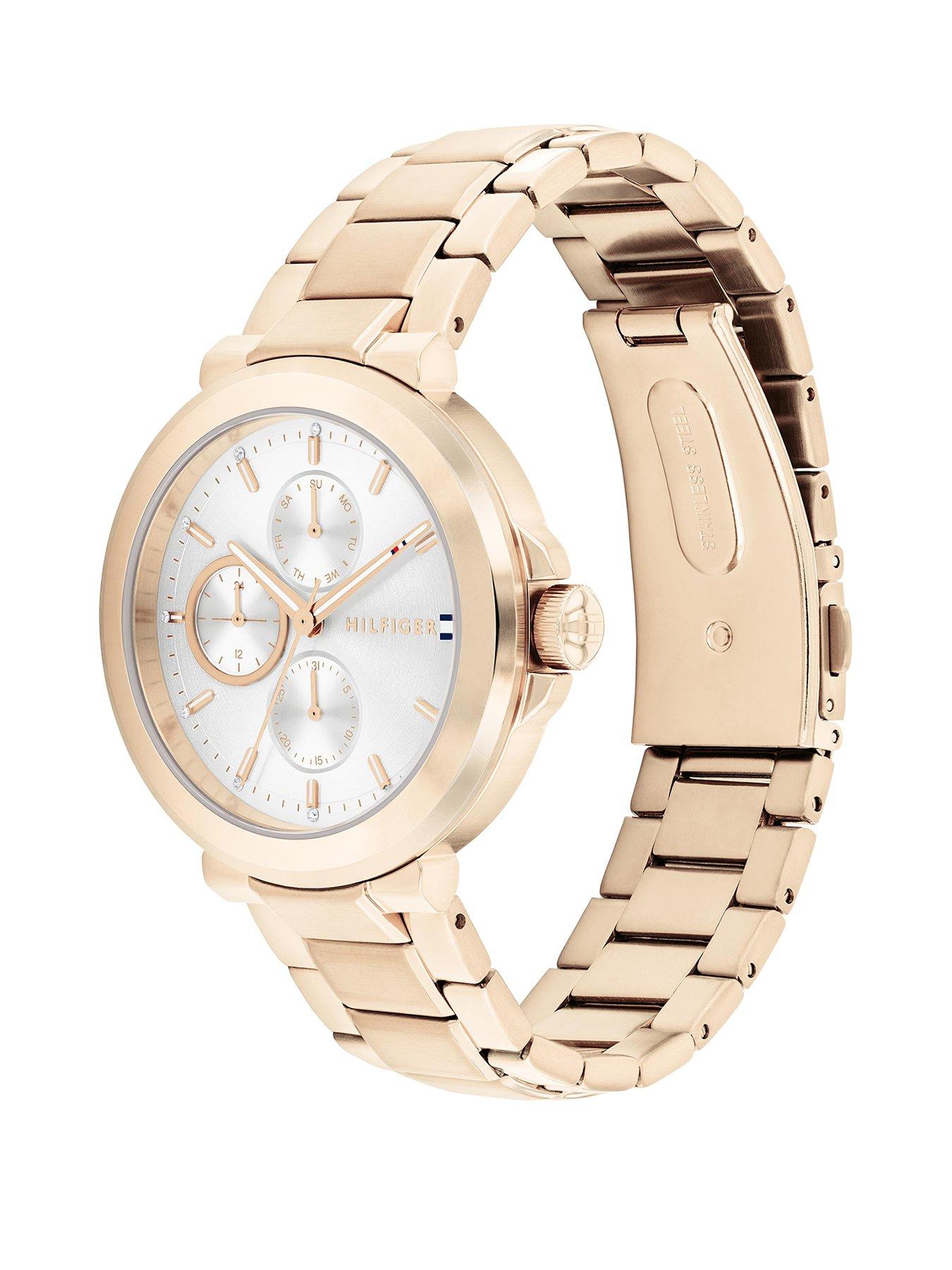 Image 2 of 6 of Tommy Hilfiger womens carnation gold IP watch