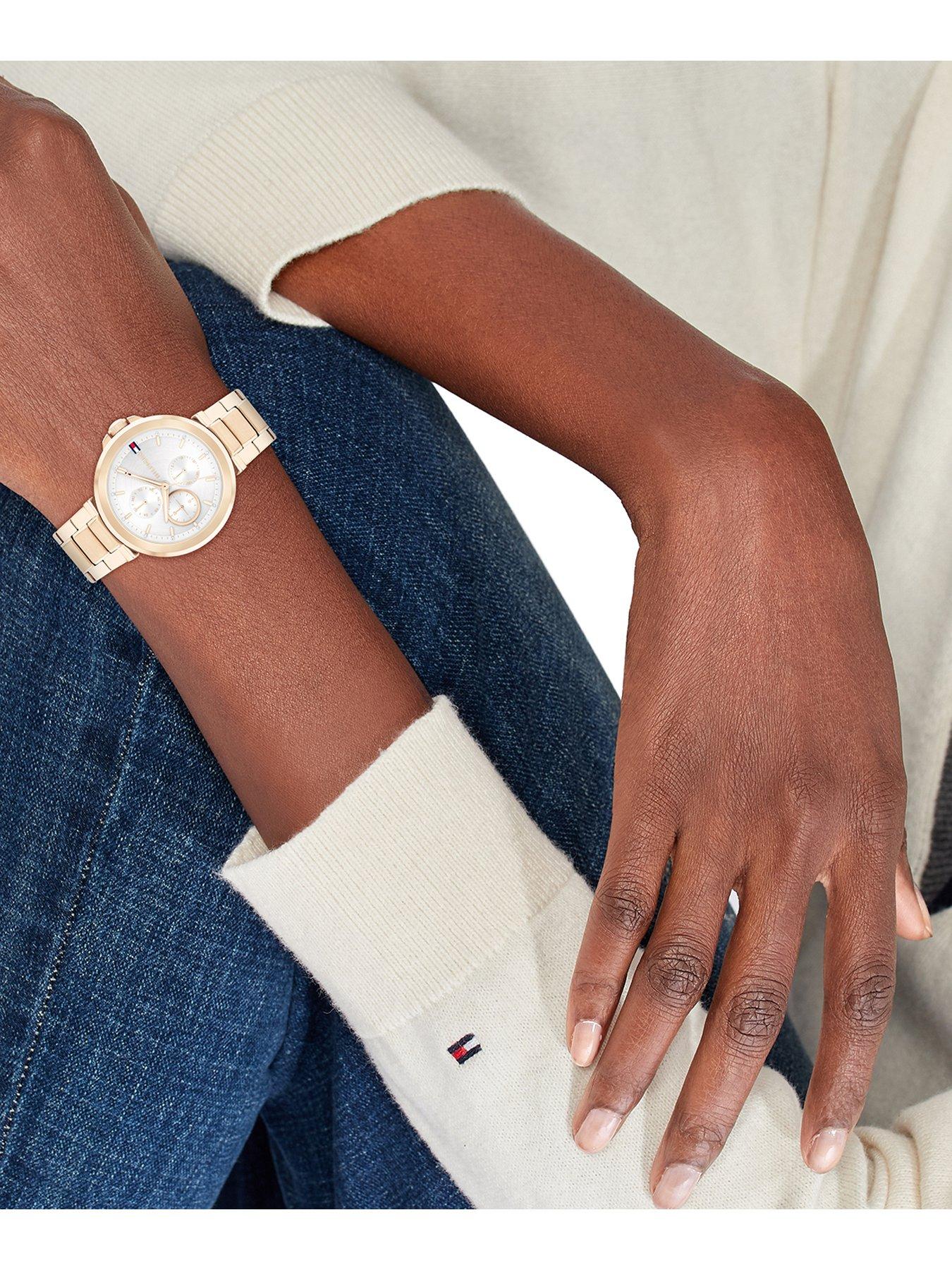 Image 4 of 6 of Tommy Hilfiger womens carnation gold IP watch