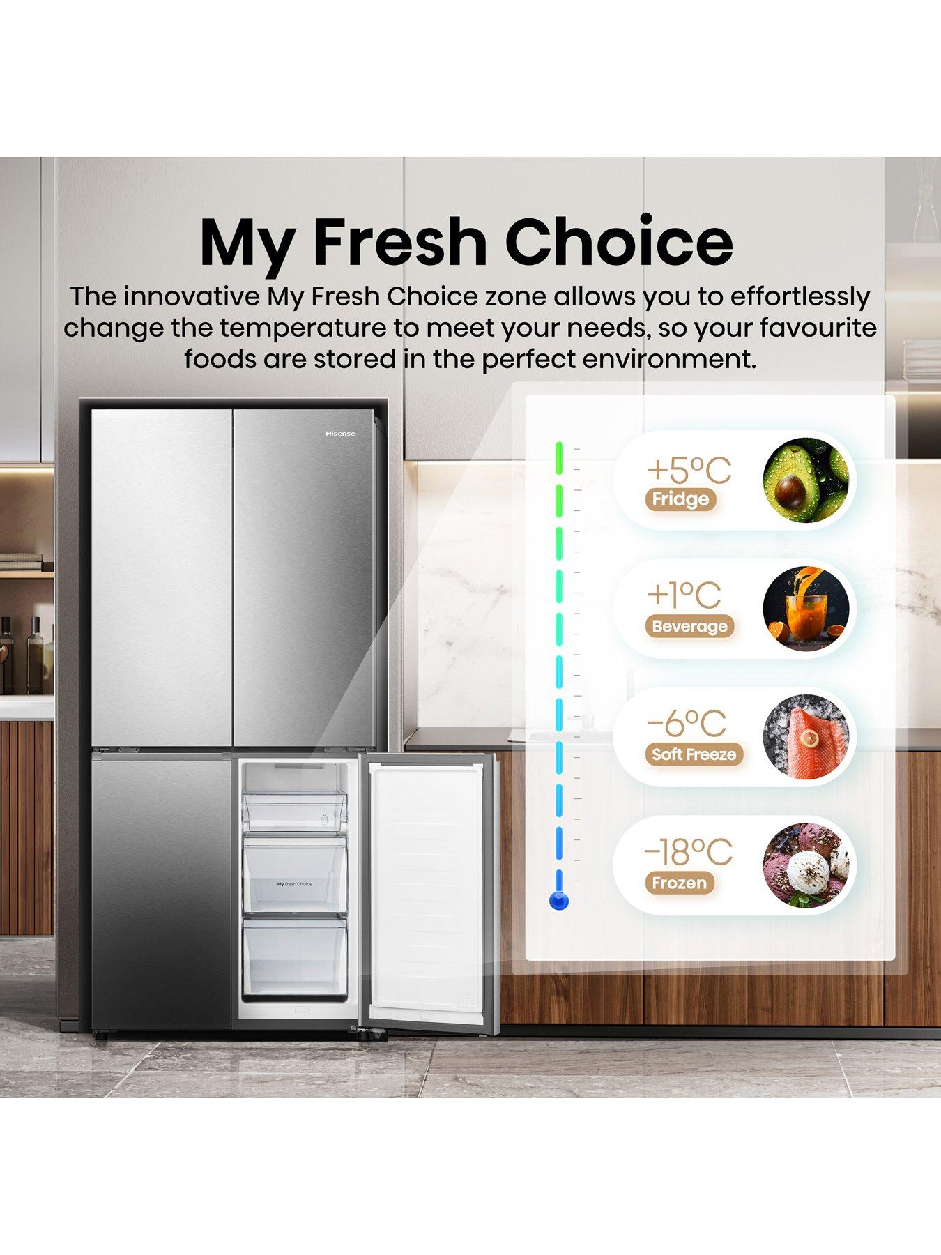 Image 4 of 7 of Hisense RQ5P470SAID American Fridge Freezer - Stainless Steel