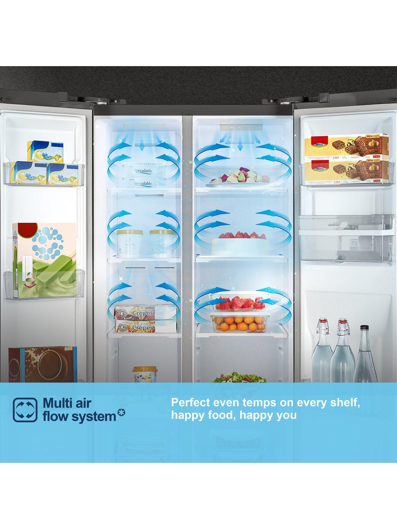 Image 5 of 7 of Fridgemaster MS83430DEB American Fridge Freezer - Black