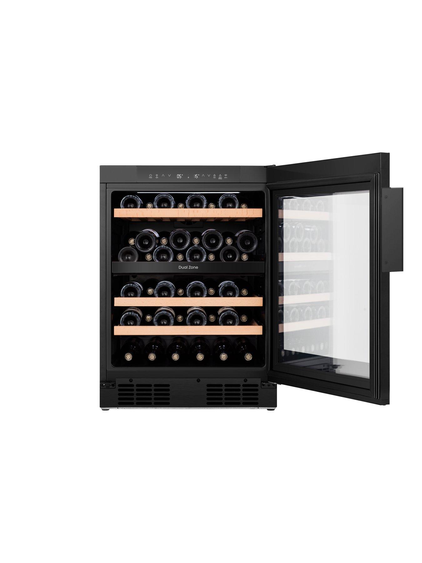 Image 2 of 7 of Hisense RW3N122GSLF Integrated 46-Bottle&nbsp;Wine Cooler Dual Zone - Black Glass
