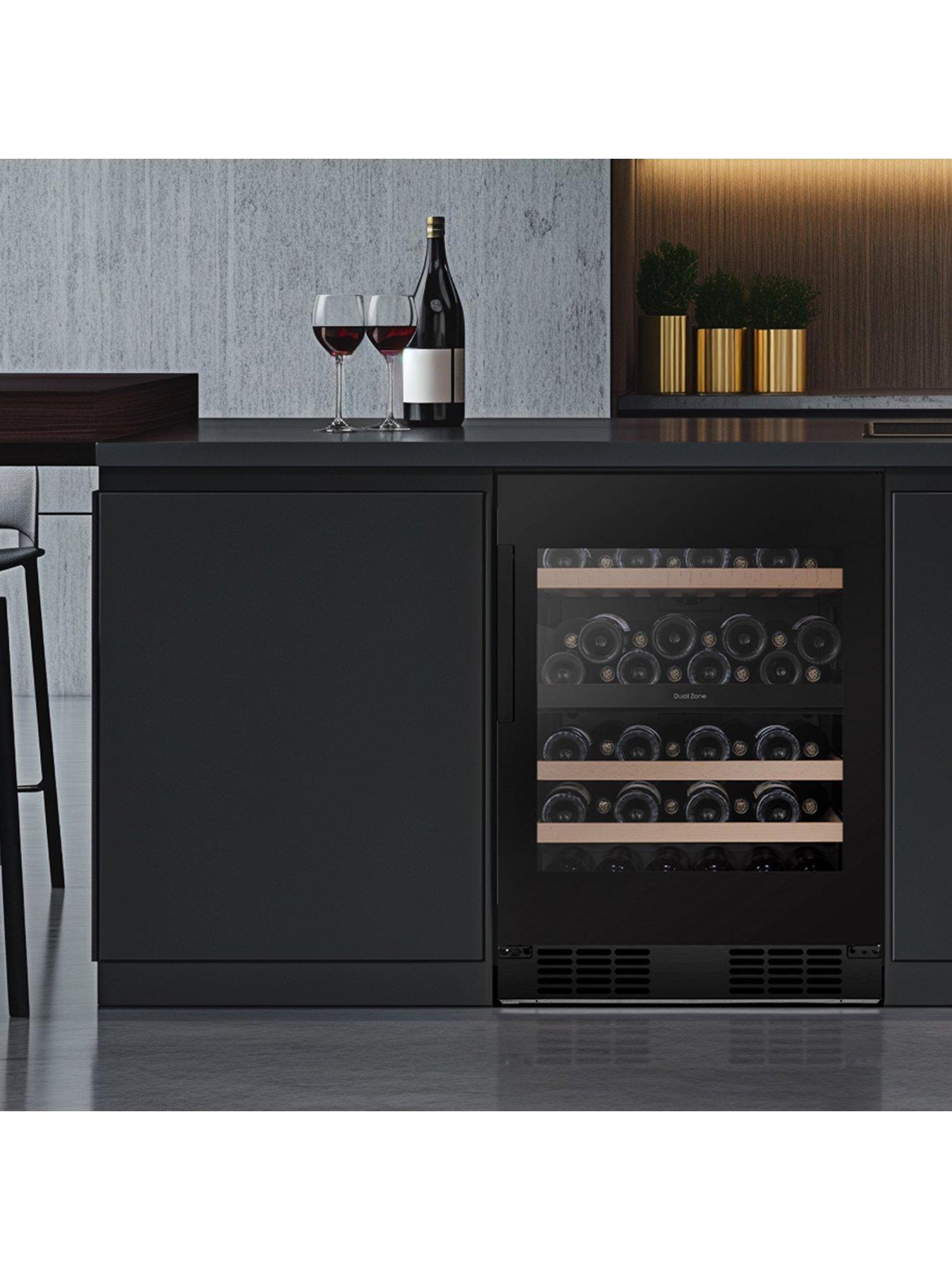 Image 3 of 7 of Hisense RW3N122GSLF Integrated 46-Bottle&nbsp;Wine Cooler Dual Zone - Black Glass
