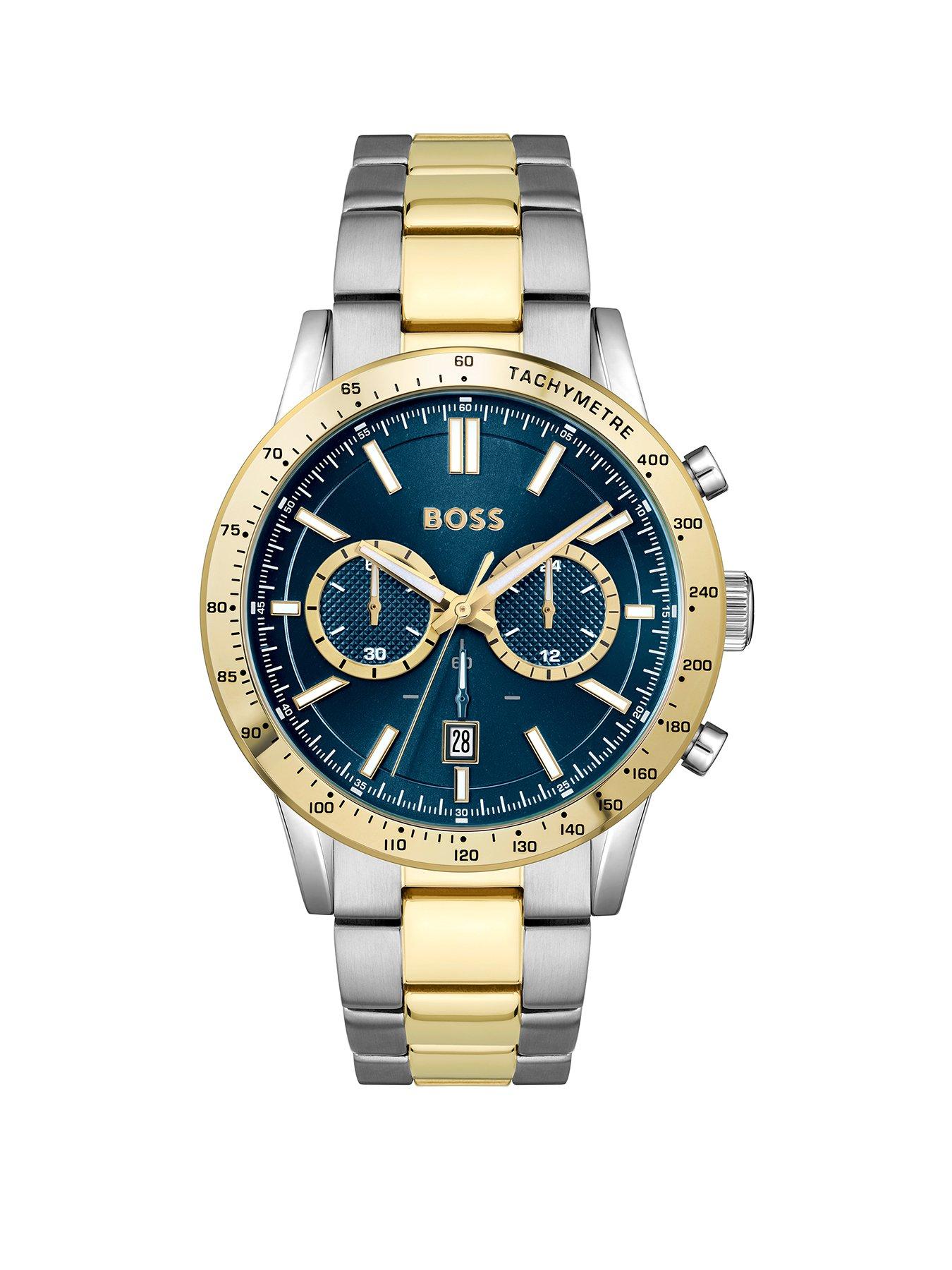 Product photograph of Boss Gents Allure Chronograph Bi Colour Bracelet Watch from very.co.uk