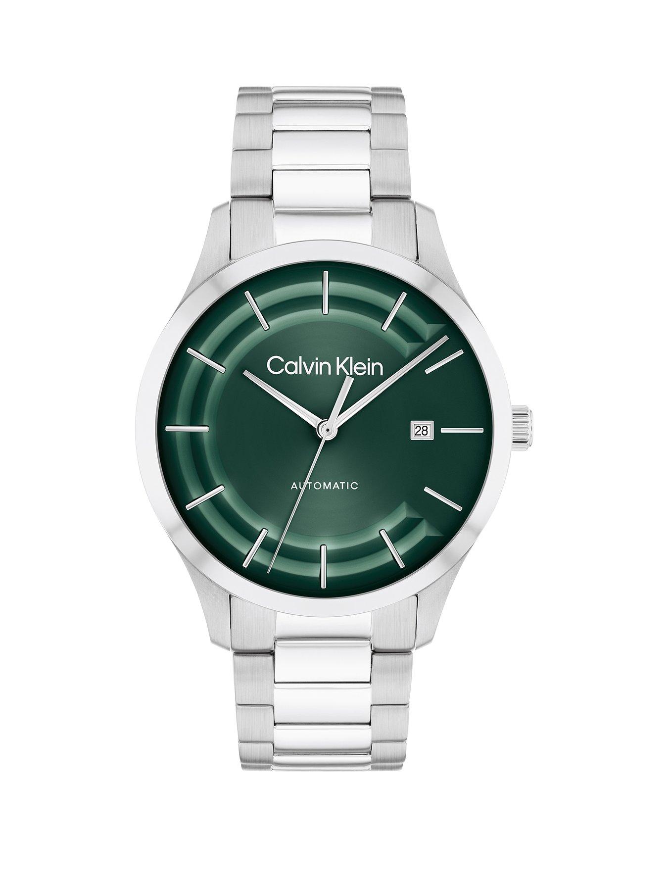 Product photograph of Calvin Klein Mens Calvin Klein Stainless Steel Automatic Watch from very.co.uk