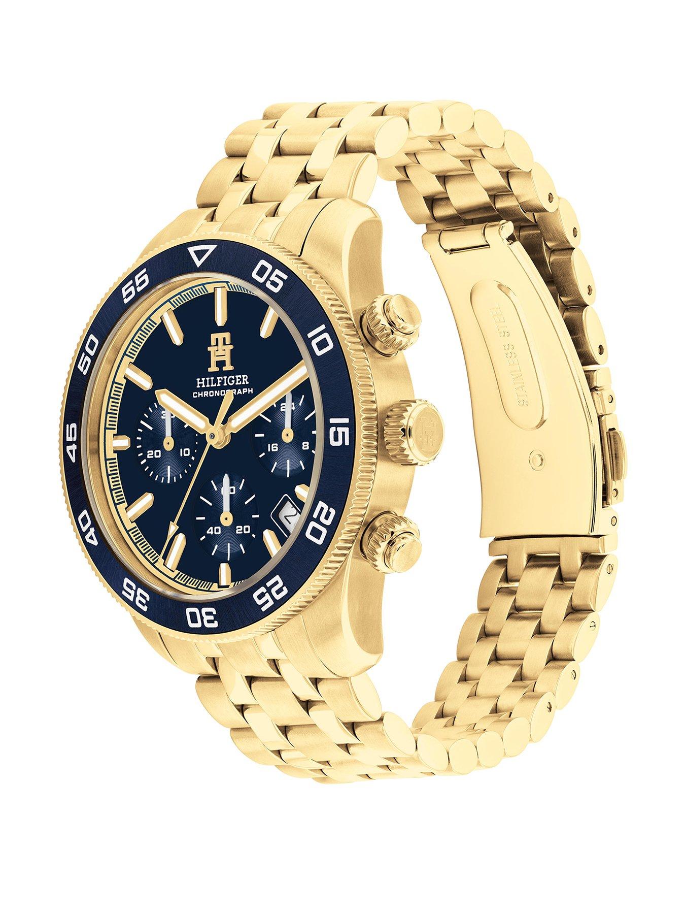 Image 2 of 5 of Tommy Hilfiger gold plated chronograph mens watch