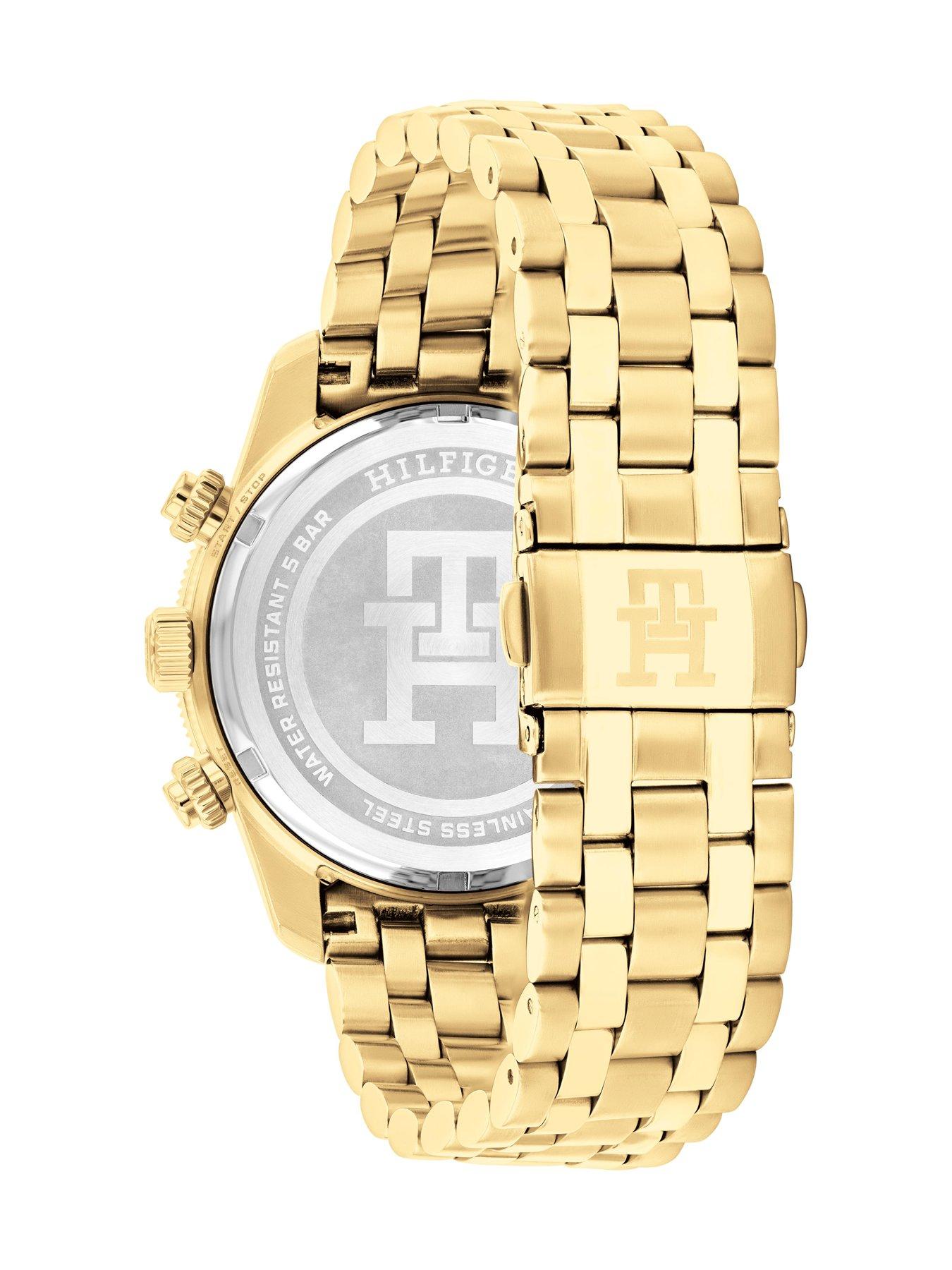Image 3 of 5 of Tommy Hilfiger gold plated chronograph mens watch