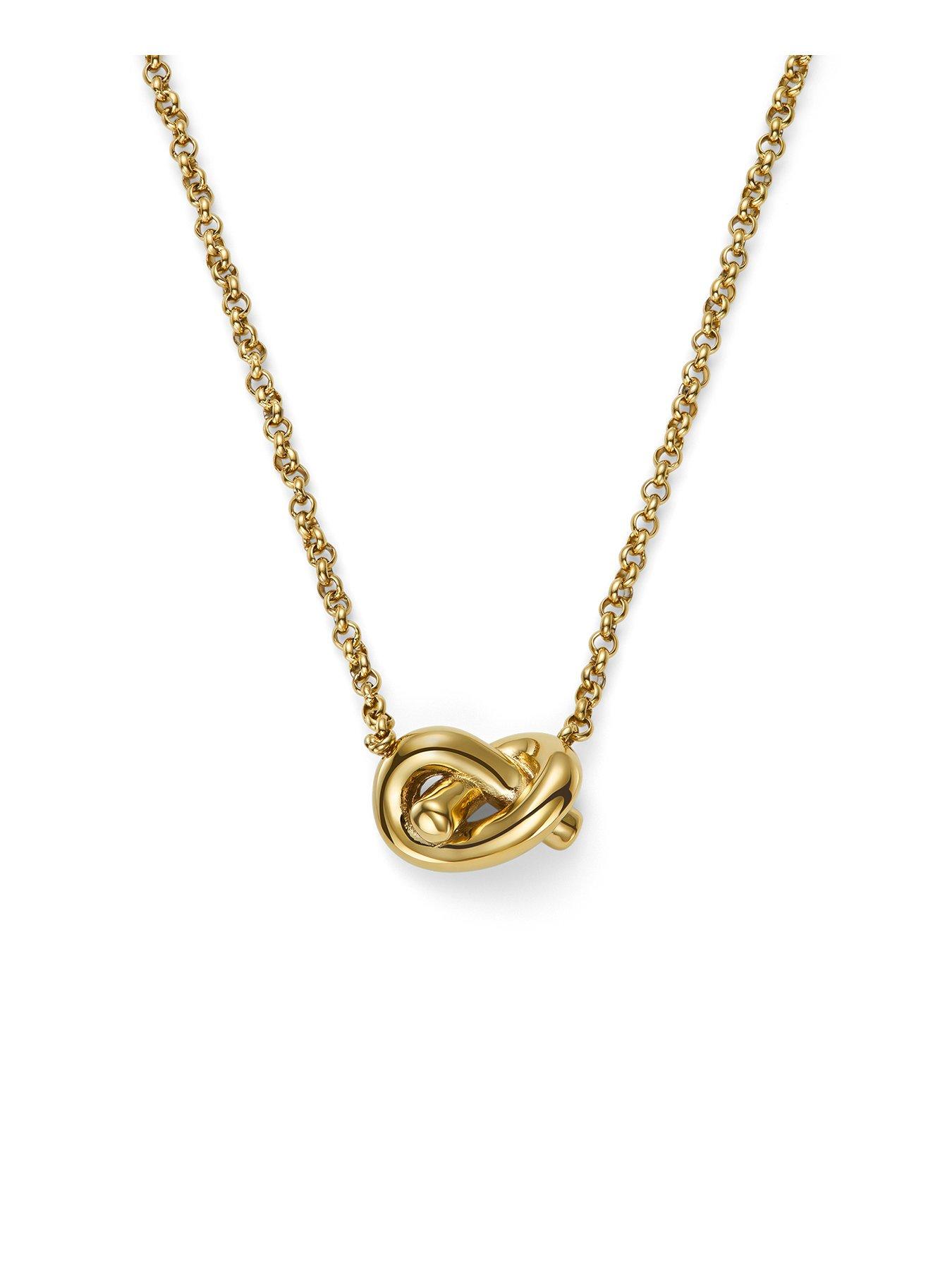 Product photograph of Olivia Burton Lovers Knot Gold Ip Necklace from very.co.uk