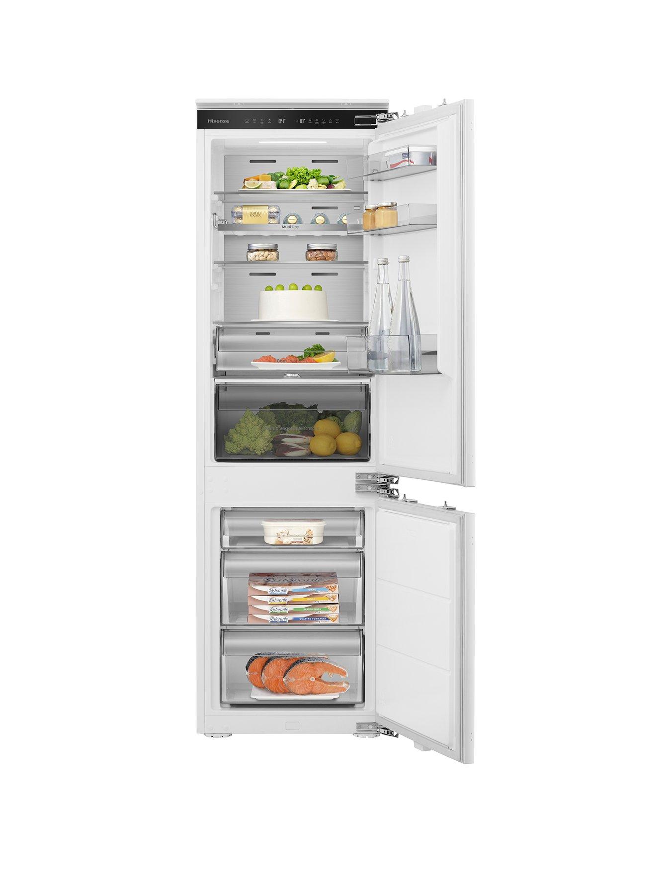 Hisense RB3B250SAWE Integrated 60/40 Total No Frost Fridge Freezer, Fixed Hinge - White