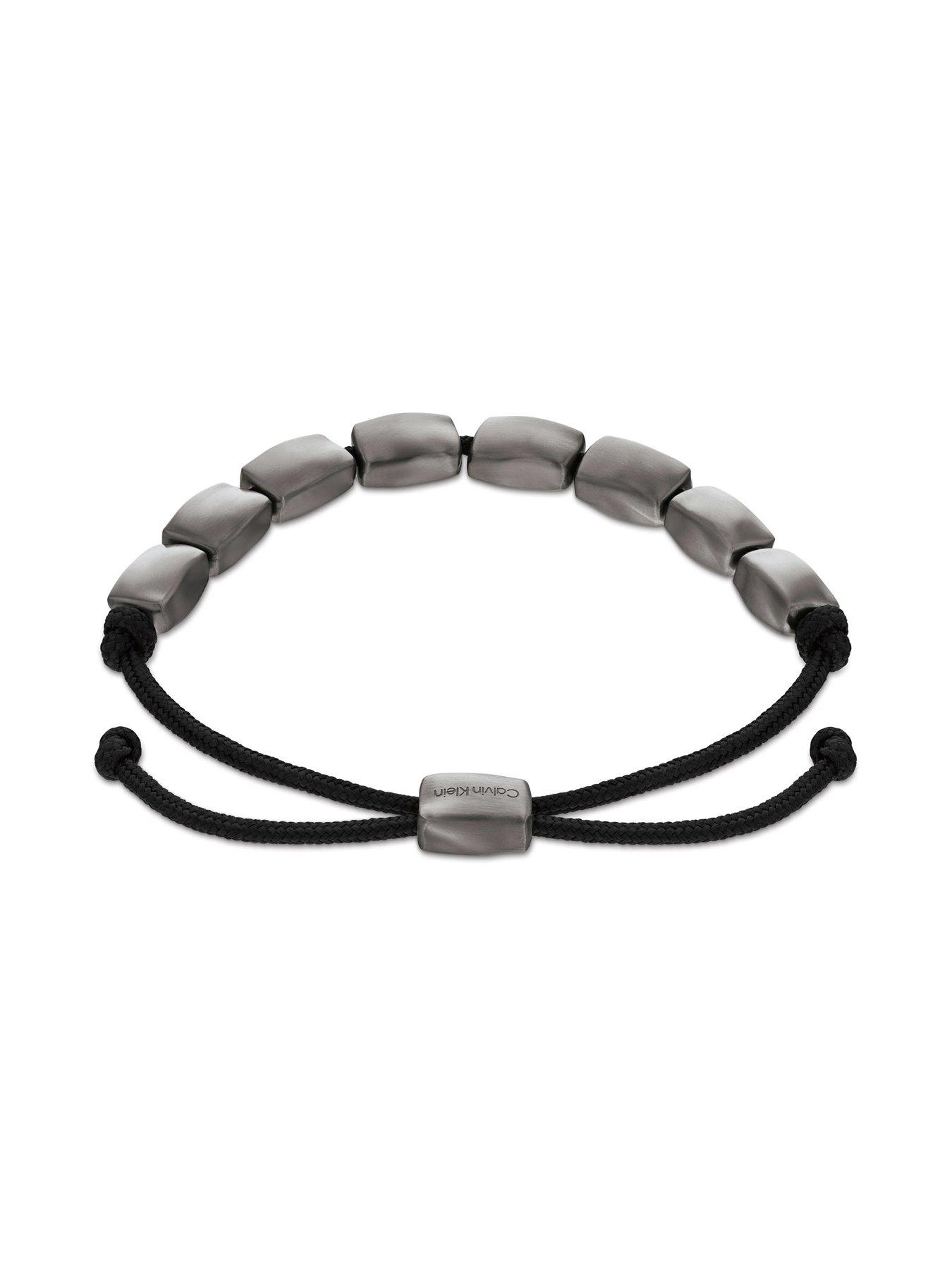 Image 2 of 4 of Calvin Klein Mens Calvin Klein gun metal IP and black bracelet