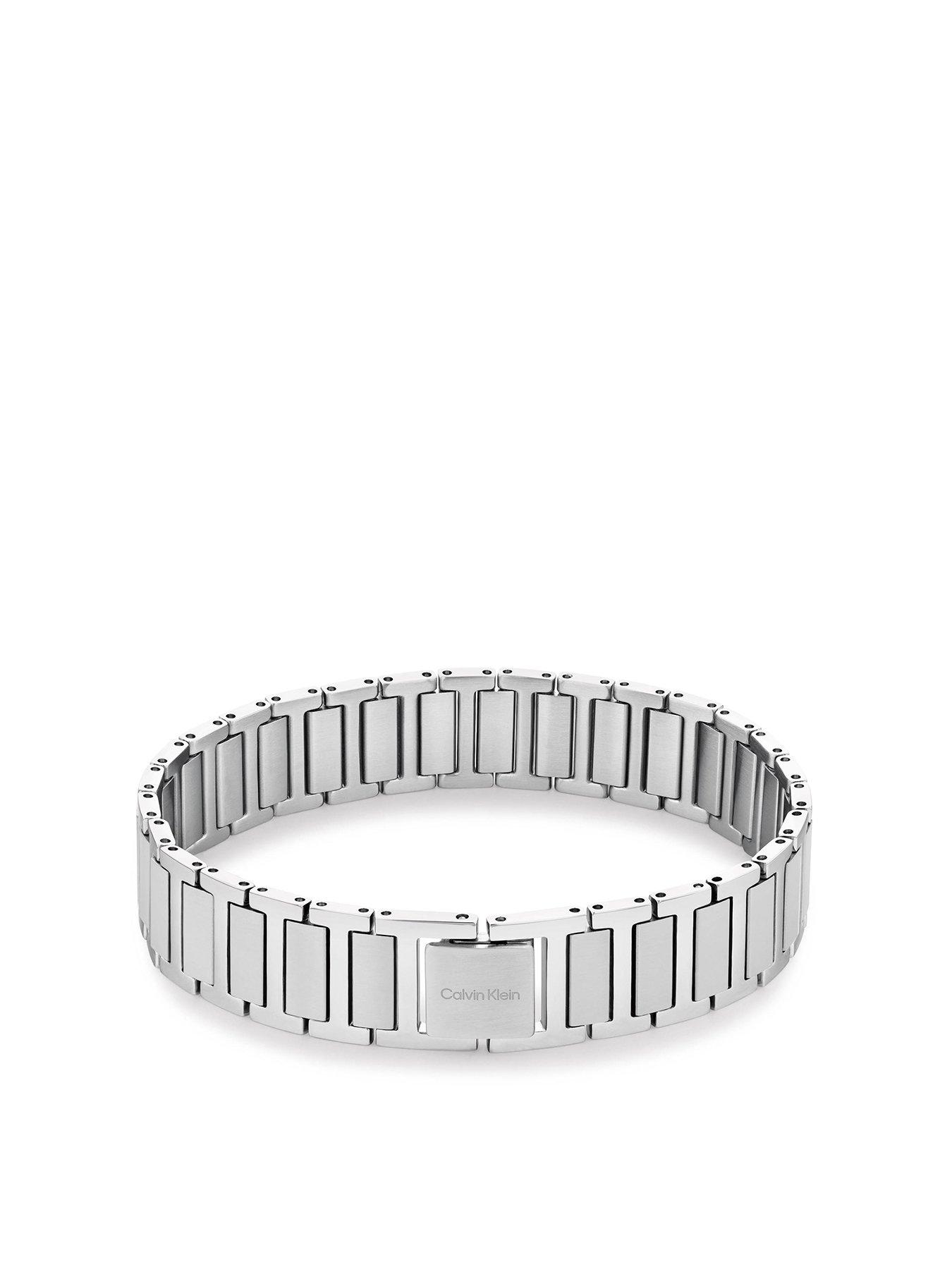 Product photograph of Calvin Klein Mens Calvin Klein Stainless Steel Link Bracelet from very.co.uk