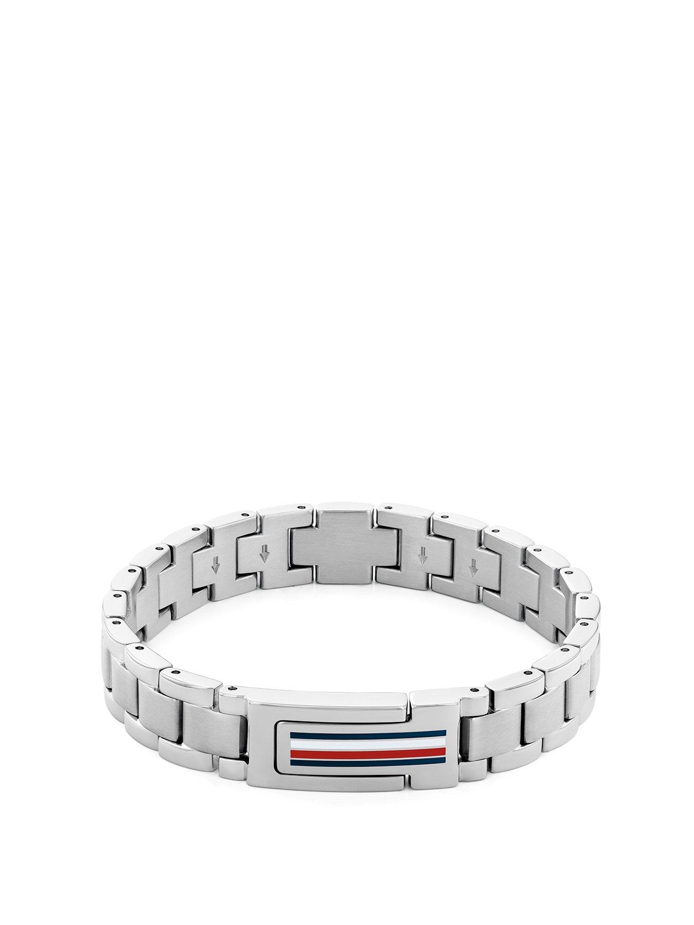 Product photograph of Tommy Hilfiger Mens Stainless Steel Bracelet from very.co.uk