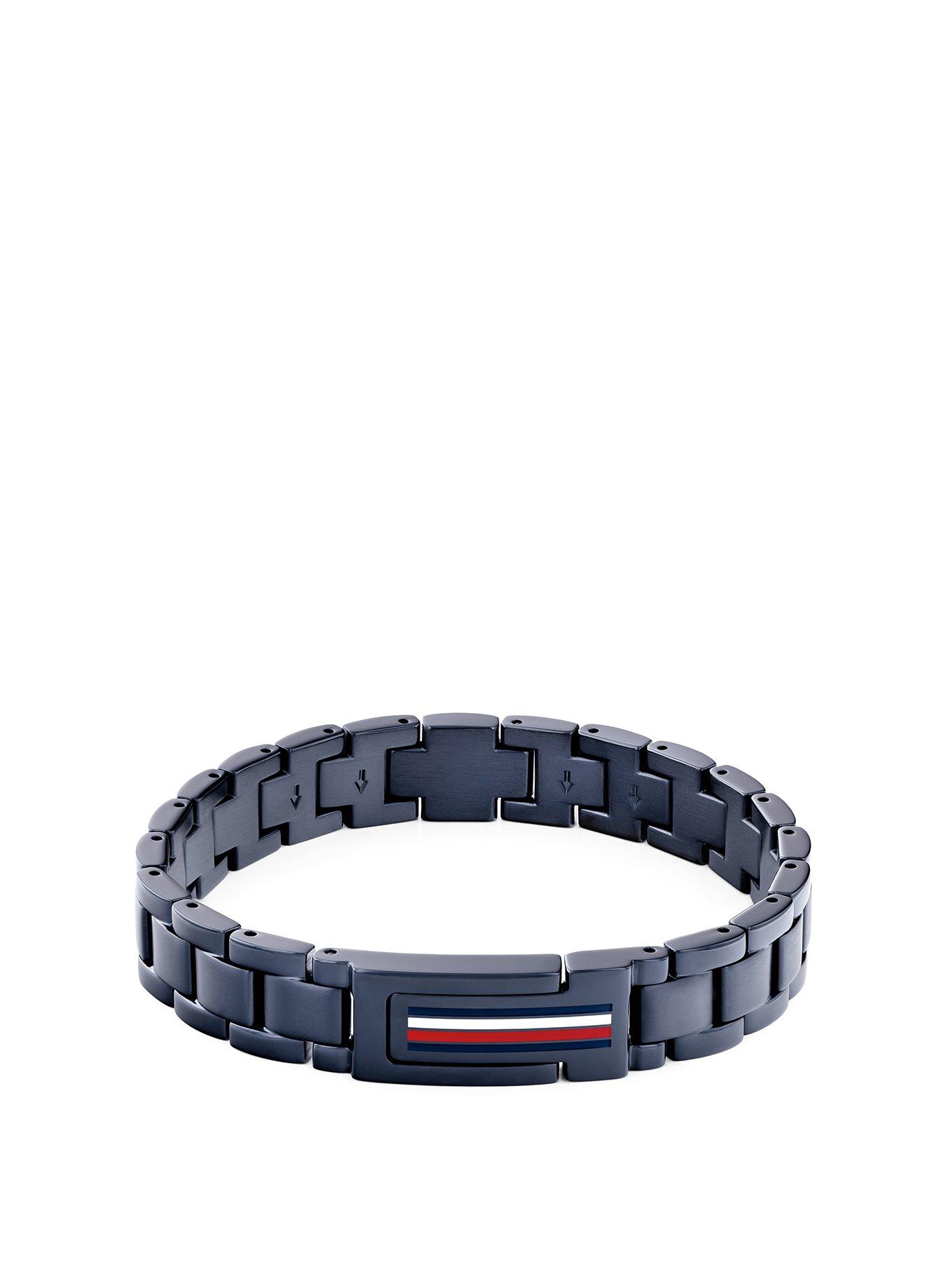 Image 1 of 4 of Tommy Hilfiger mens blue IP bracelet