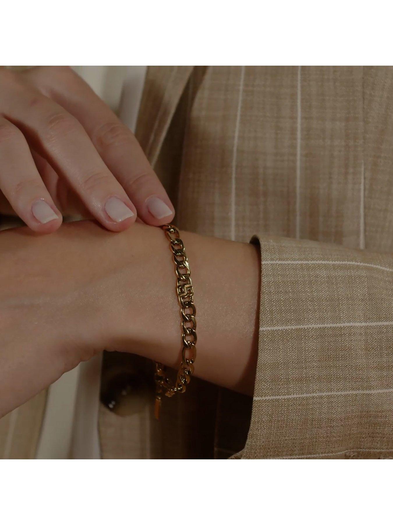 Image 4 of 5 of BOSS Ladies Double B Gold IP Infinite Bracelet