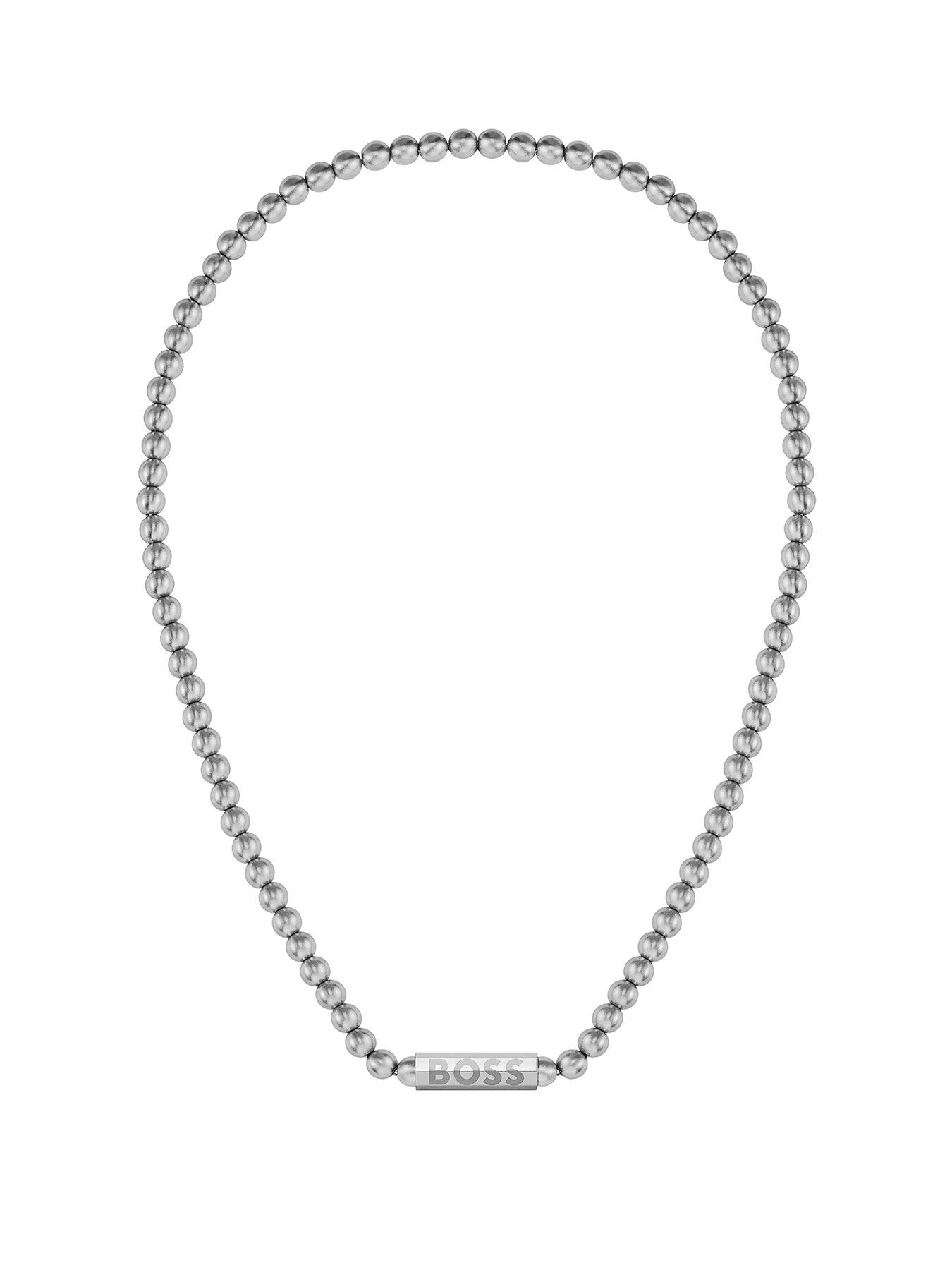 BOSS Gents Sphere Metal Bead Necklace