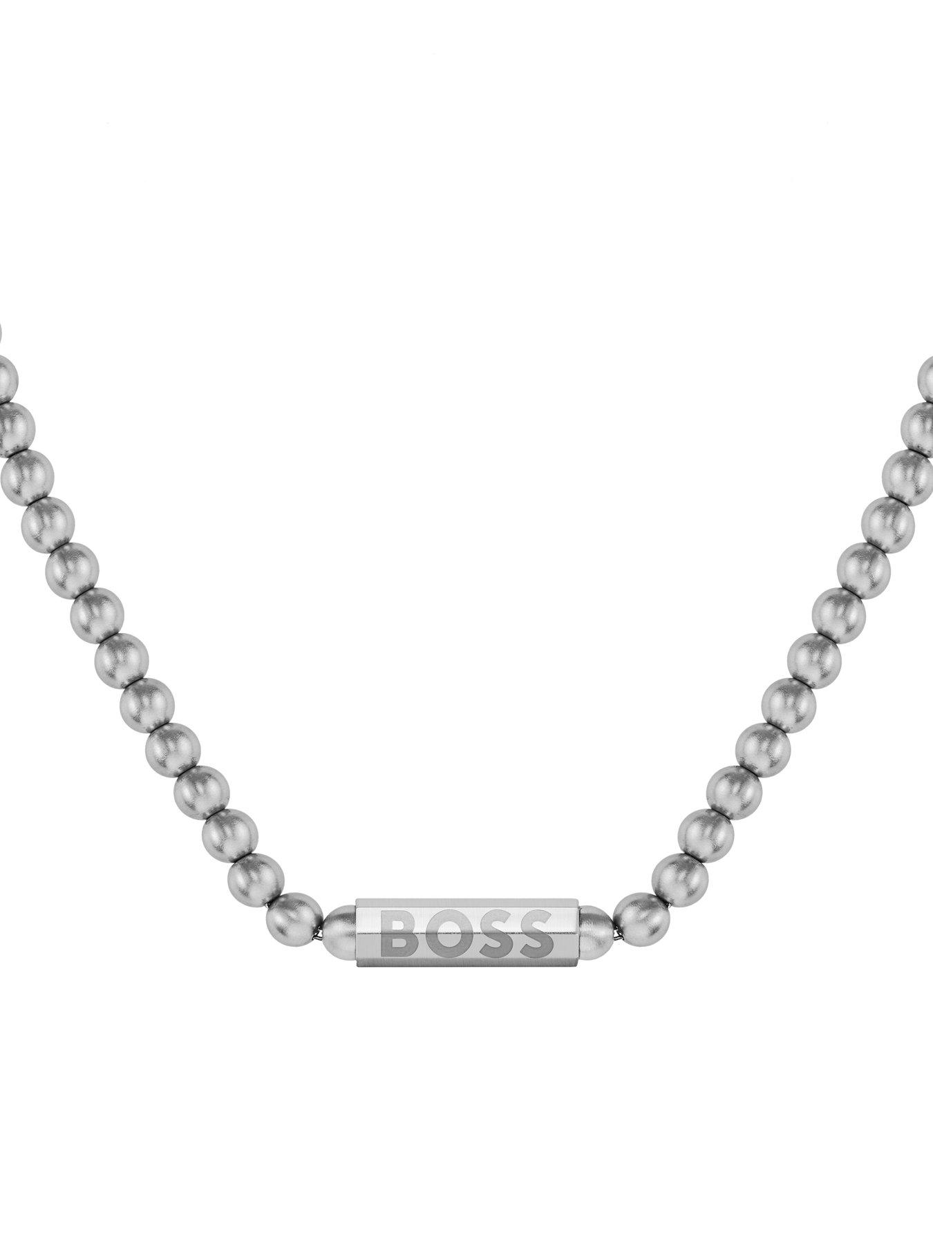 Image 2 of 6 of BOSS Gents Sphere Metal Bead Necklace