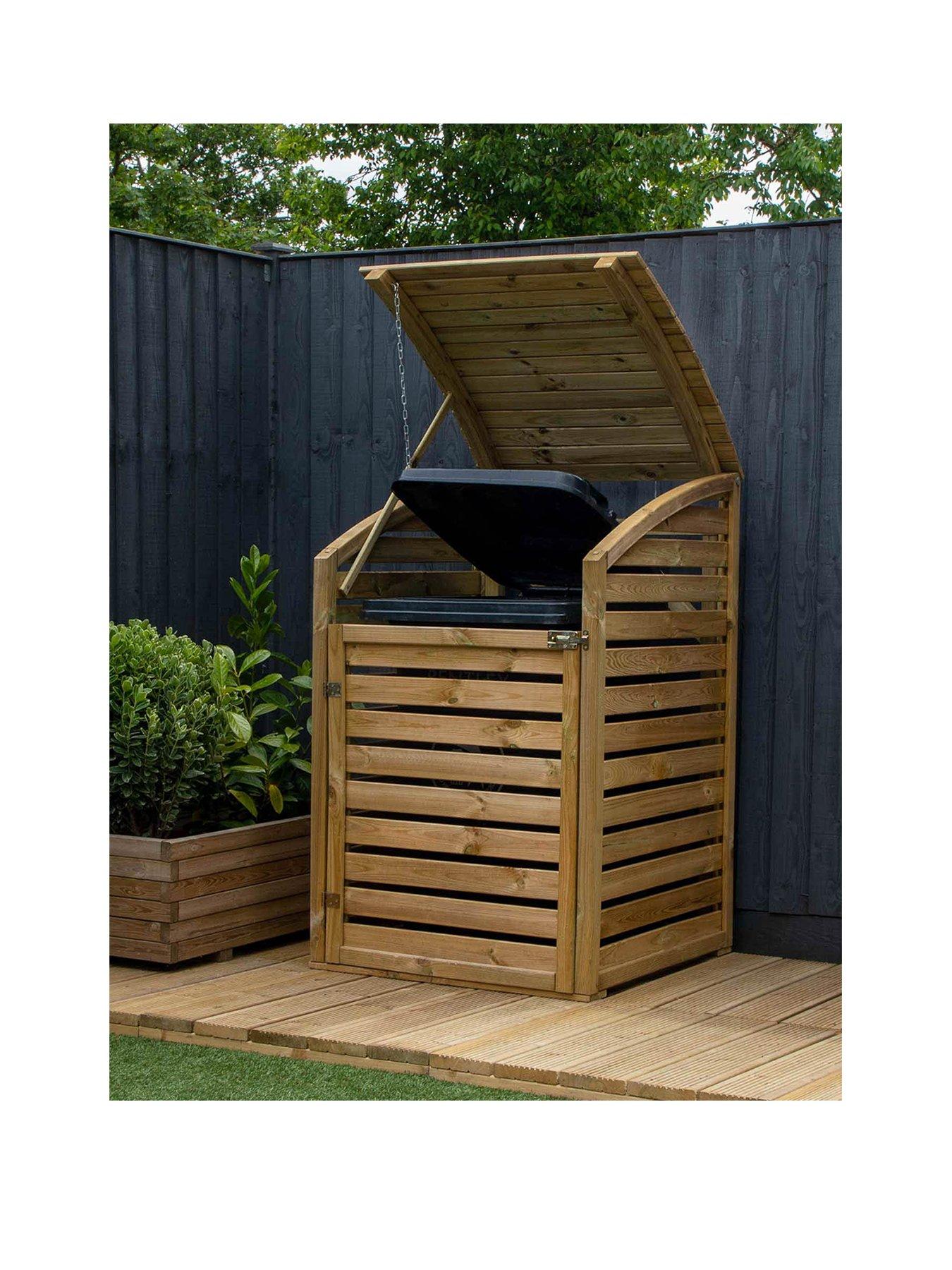 Product photograph of Mercia Pressure Treated Single Bin Store from very.co.uk