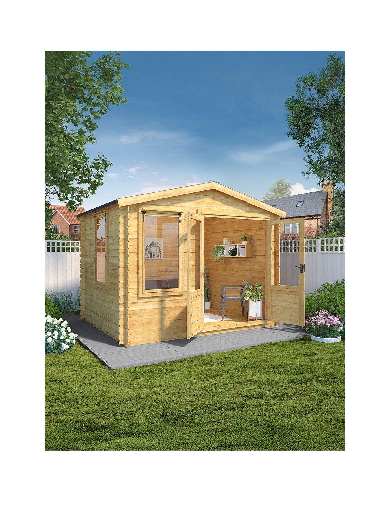 Product photograph of Mercia 2 6m X 3 3m Log Cabin - 19mm from very.co.uk