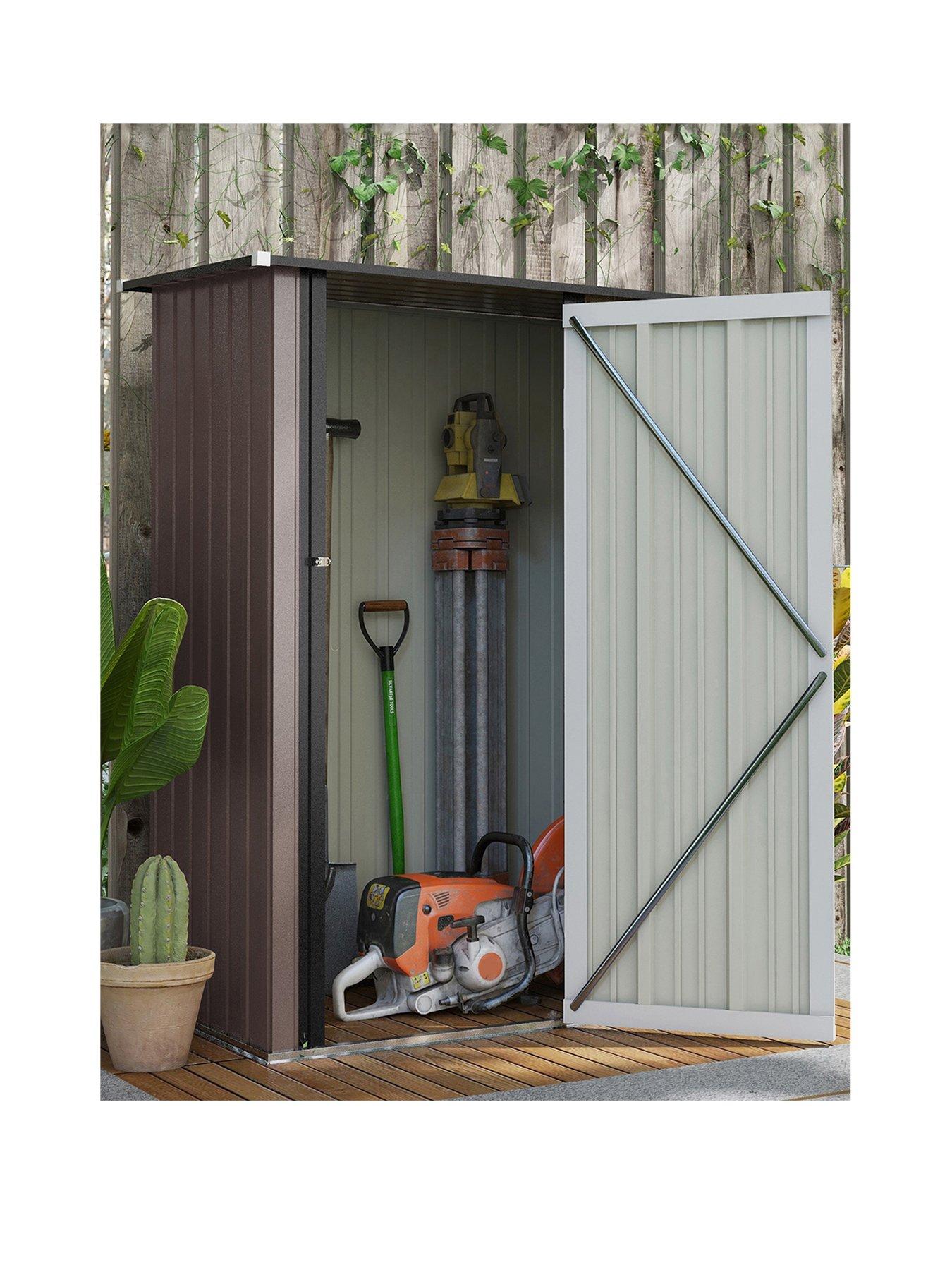 Product photograph of Outsunny 5ft X 3ft Metal Shed With Sloped Roof from very.co.uk