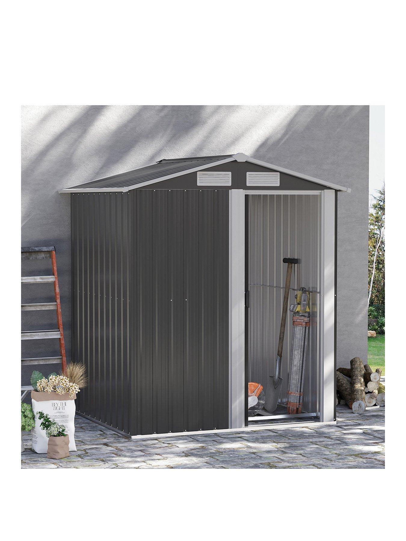 Product photograph of Outsunny Outdoor Storage Shed With Sliding Door 152 X 132 X 188cm from very.co.uk