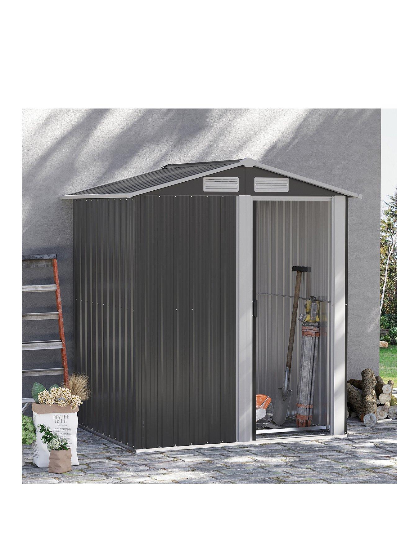 undefined Outdoor Storage Shed with Sliding Door 152 x 132 x 188cm