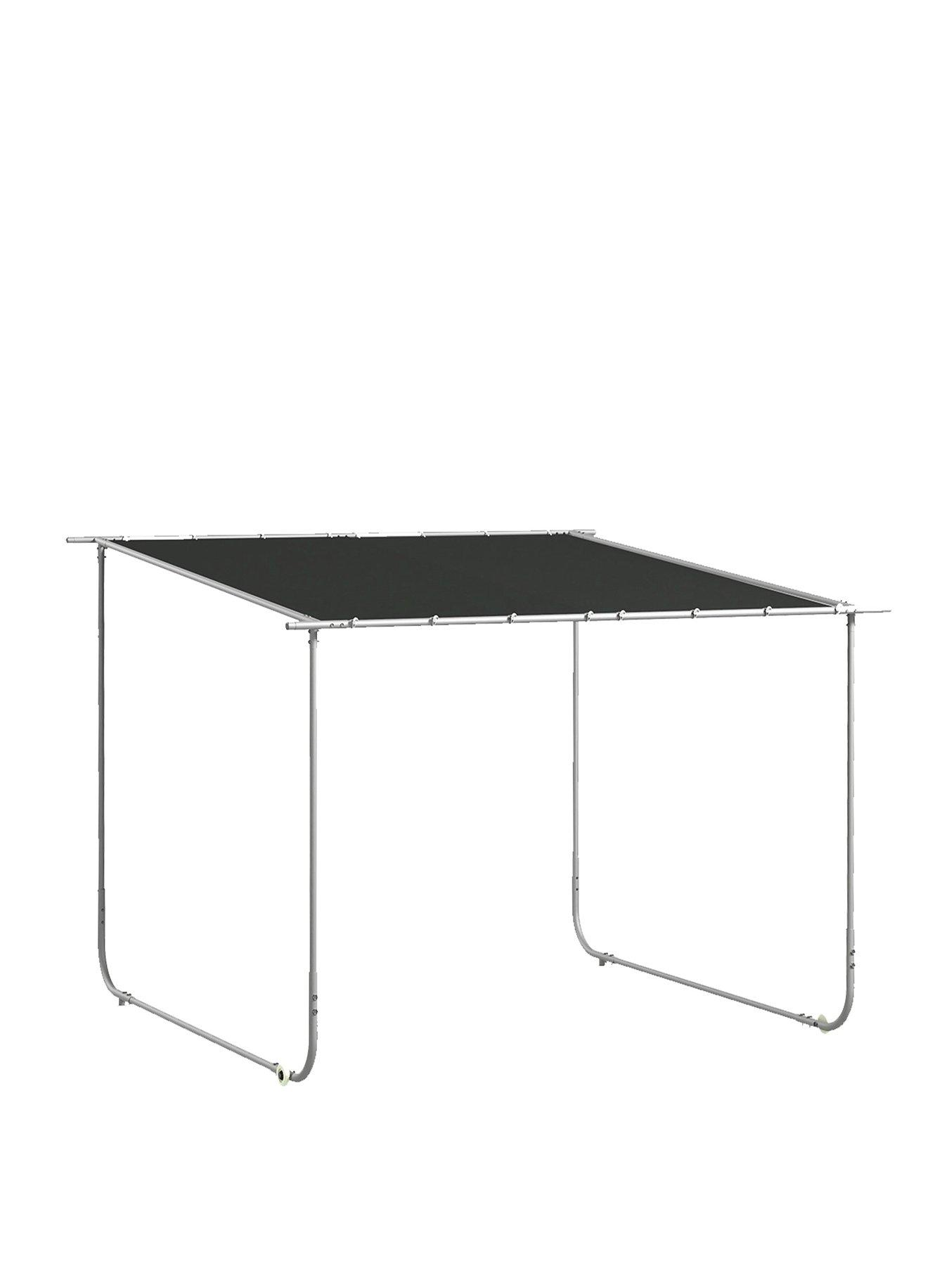 Image 2 of 7 of OutSunny 3 x 3m Mobile Pergola Kit, with Wheels, Sandbags