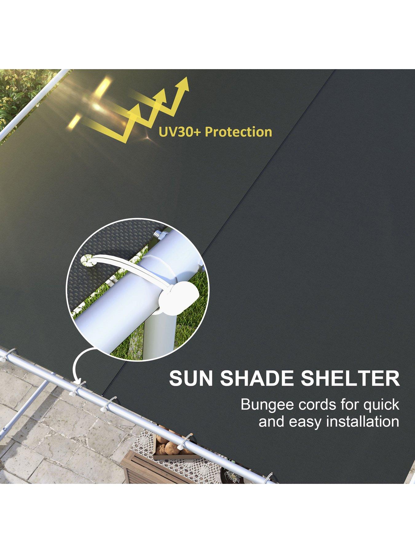 Image 4 of 7 of OutSunny 3 x 3m Mobile Pergola Kit, with Wheels, Sandbags