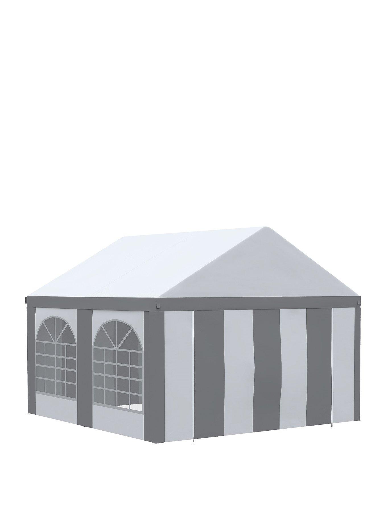 Image 2 of 7 of OutSunny 4 x 4m Party Tent, with Sides, Four Windows and Double Doors