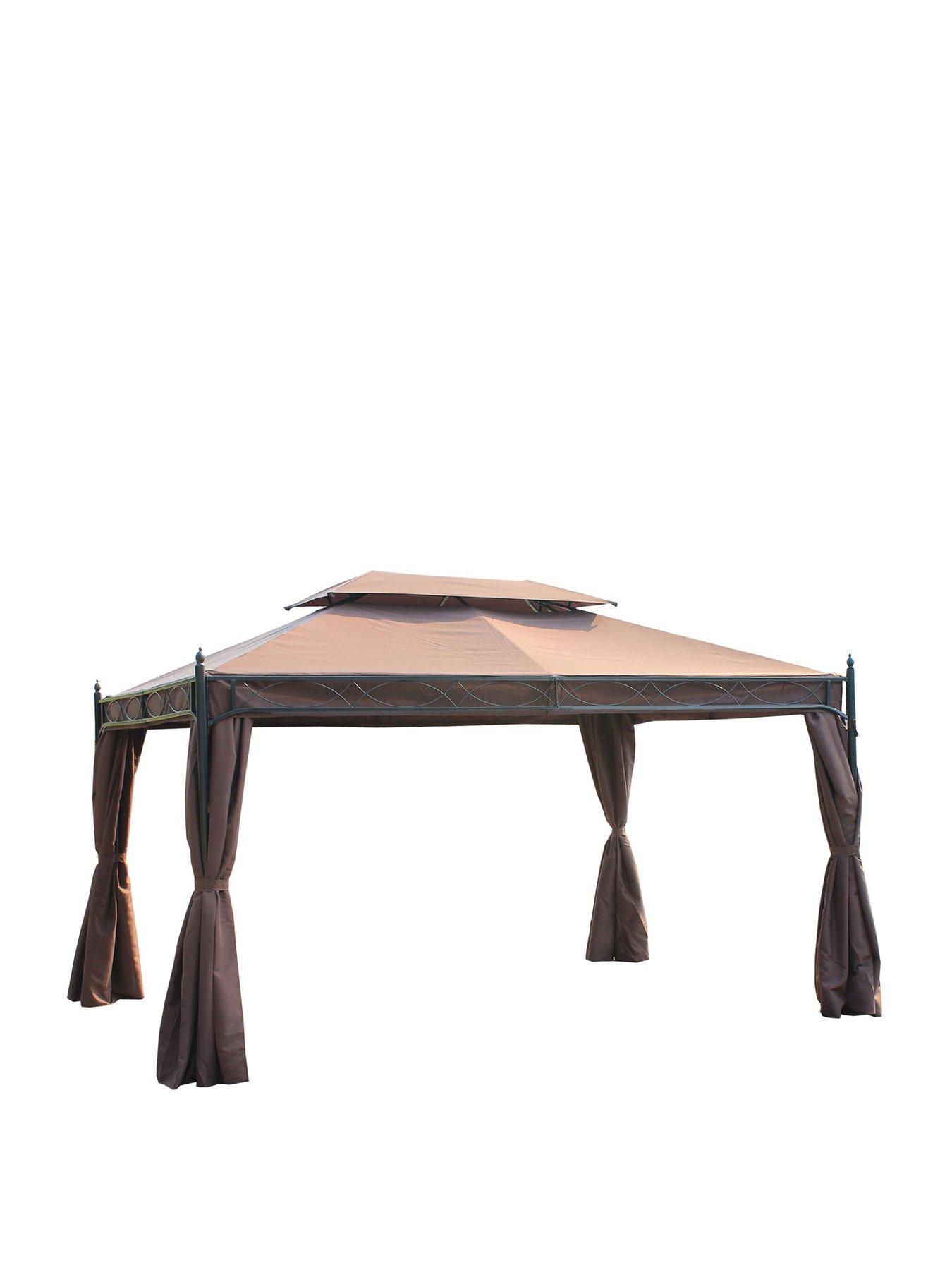Image 2 of 7 of OutSunny Gazebo 3m x 3m with curtains