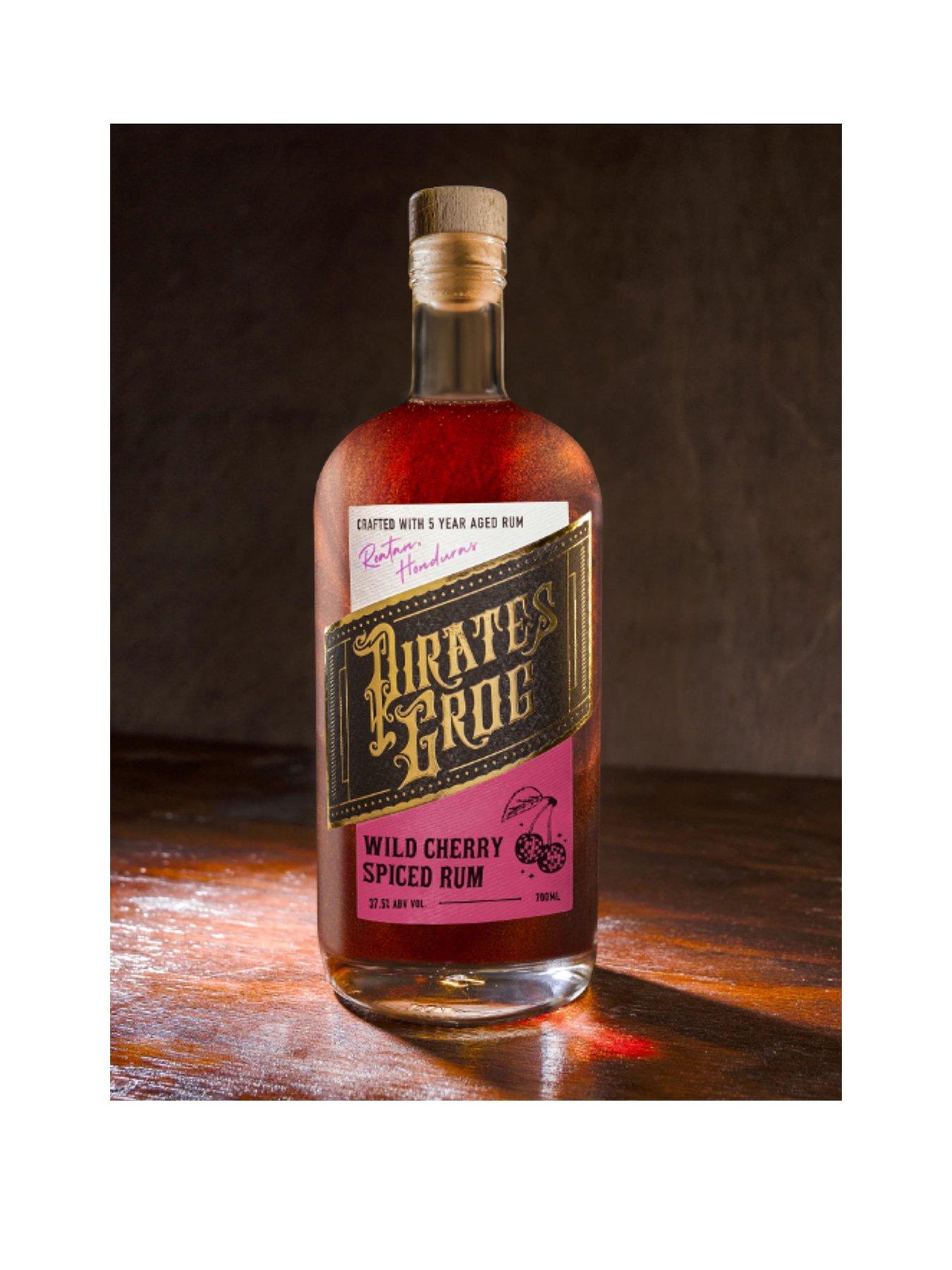 Pirate's Grog Wild Cherry Spiced Rum with Shimmer Liquid 70cl