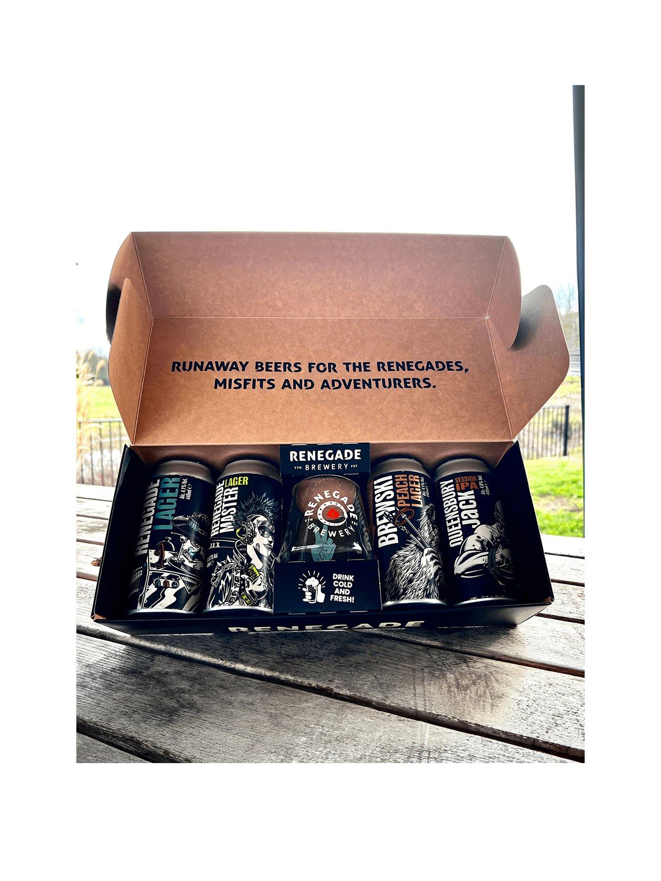 Product photograph of Renegade Craft Beer Gift Set 4 X 440ml Cans And Glass from very.co.uk