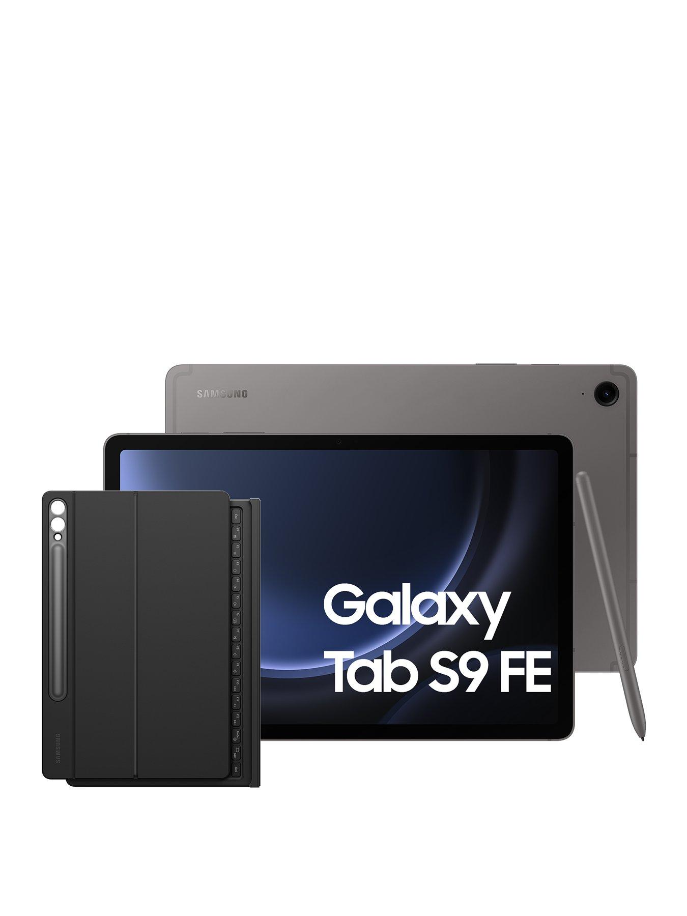 Samsung Galaxy Tab S9 FE 128GB Grey with Book Cover Keyboard with 