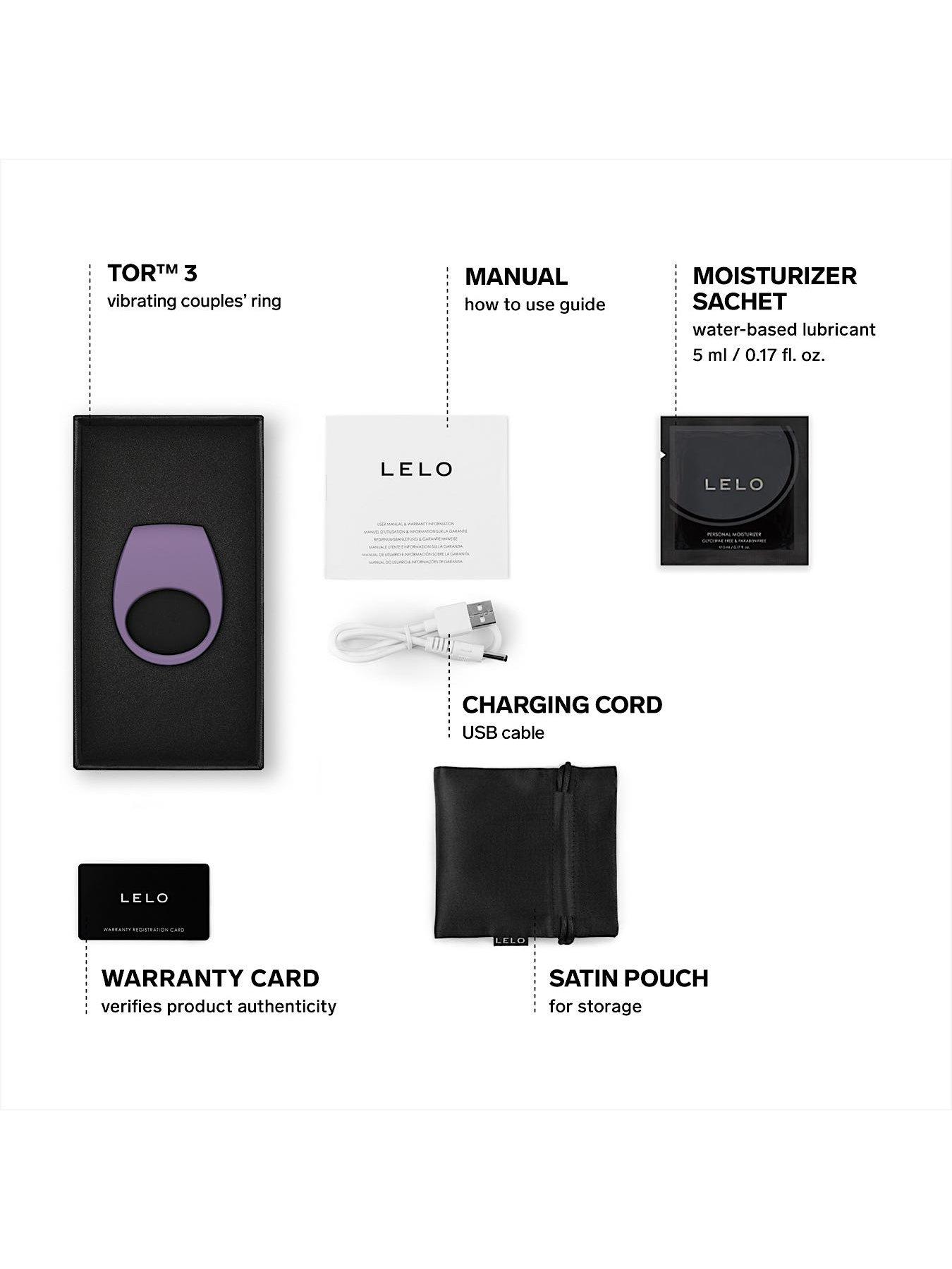 Image 2 of 7 of Lelo TOR 3&nbsp;Vibrating Couples Ring (Violet Dusk)