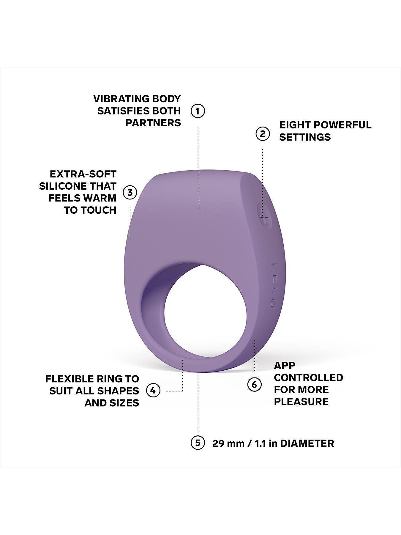 Image 3 of 7 of Lelo TOR 3&nbsp;Vibrating Couples Ring (Violet Dusk)
