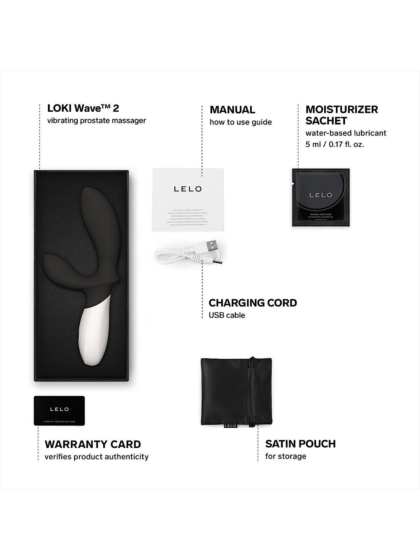 Image 2 of 7 of Lelo LOKI WAVE 2&nbsp;Vibrating Prostate Massager (Black)