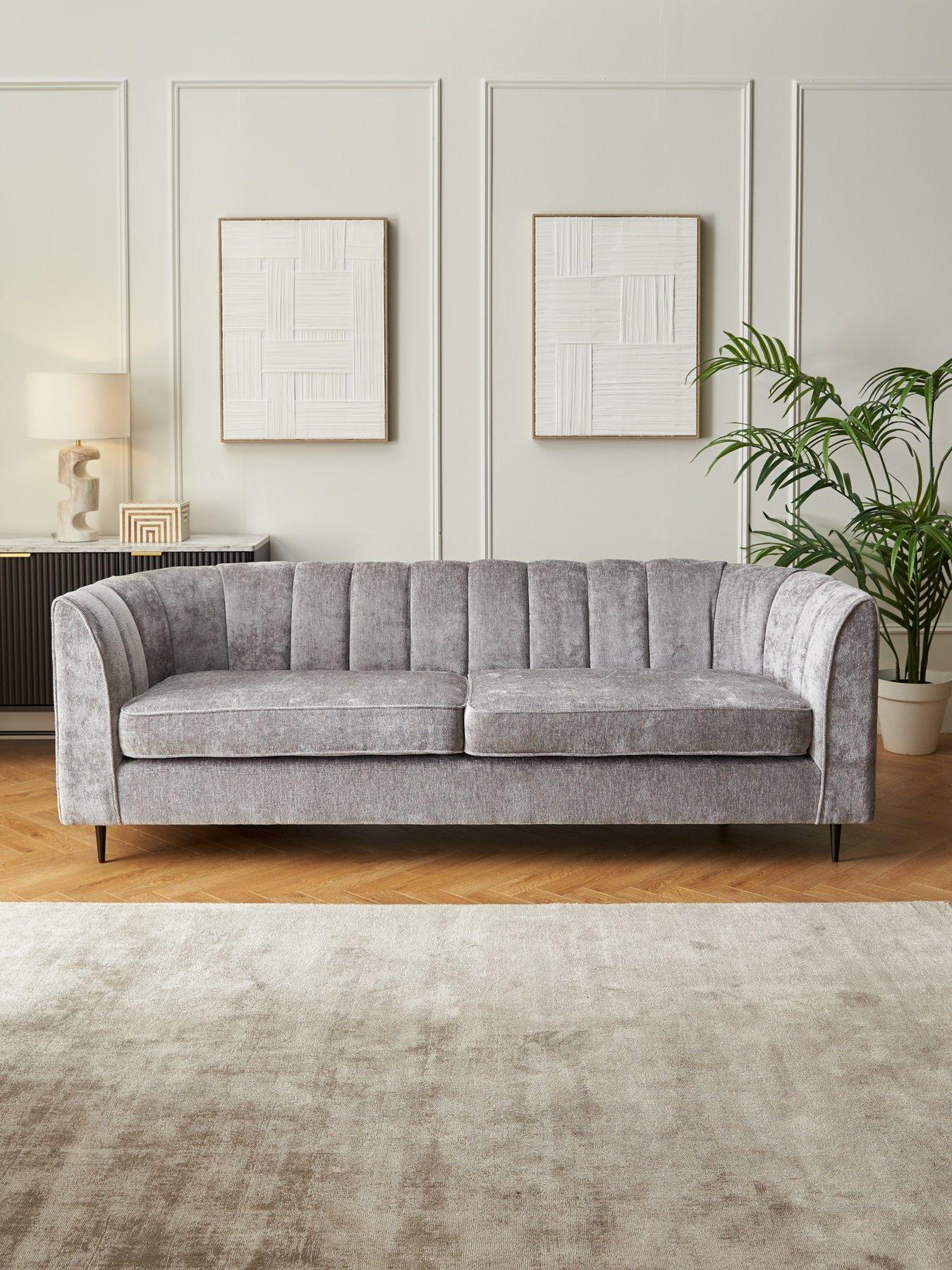 Product photograph of Very Home Guild 3 Seater Fabric Sofa from very.co.uk