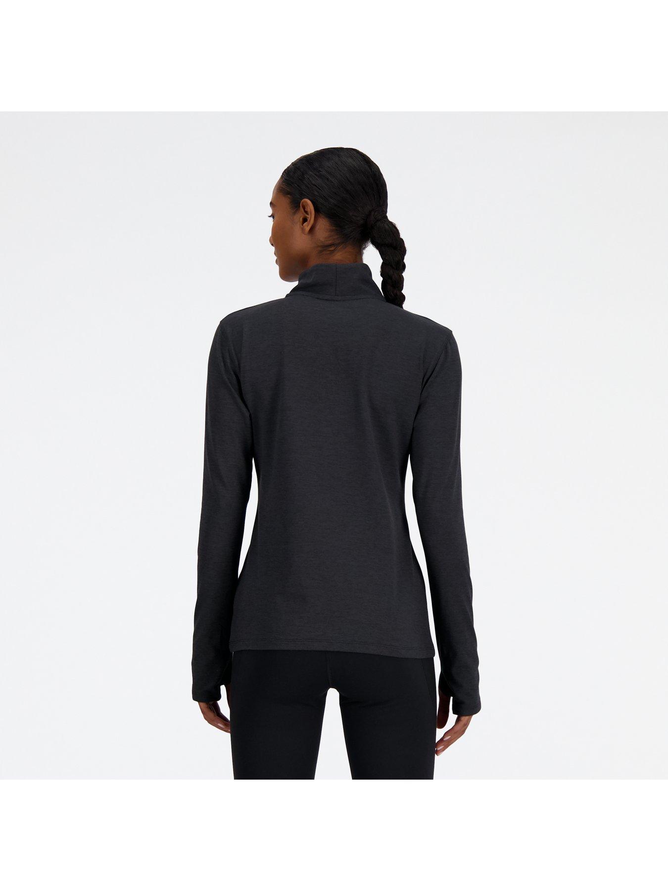 Image 2 of 6 of New Balance Womens Running Sport Essentials Space Dye Quarter Zip - Black