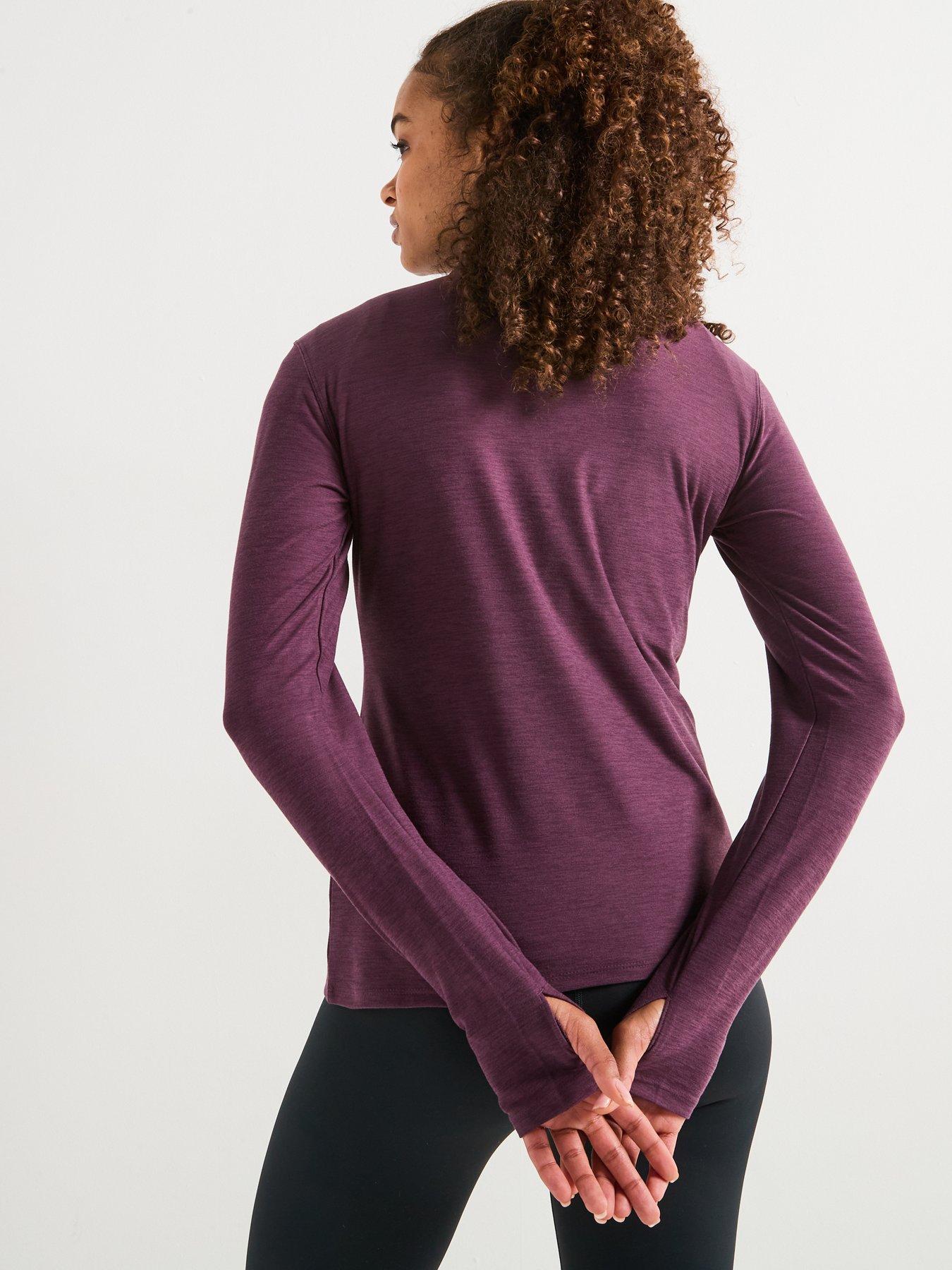 Image 2 of 6 of New Balance Womens Running Sport Essentials Space Dye Quarter Zip - Purple