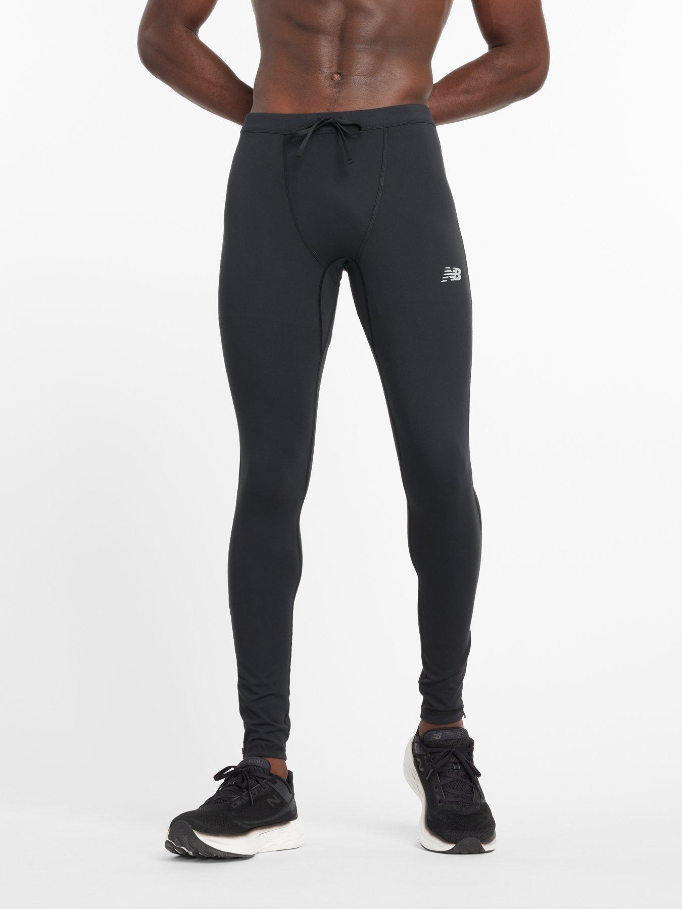 undefined Mens Running Sleek Reflective Tights - Black