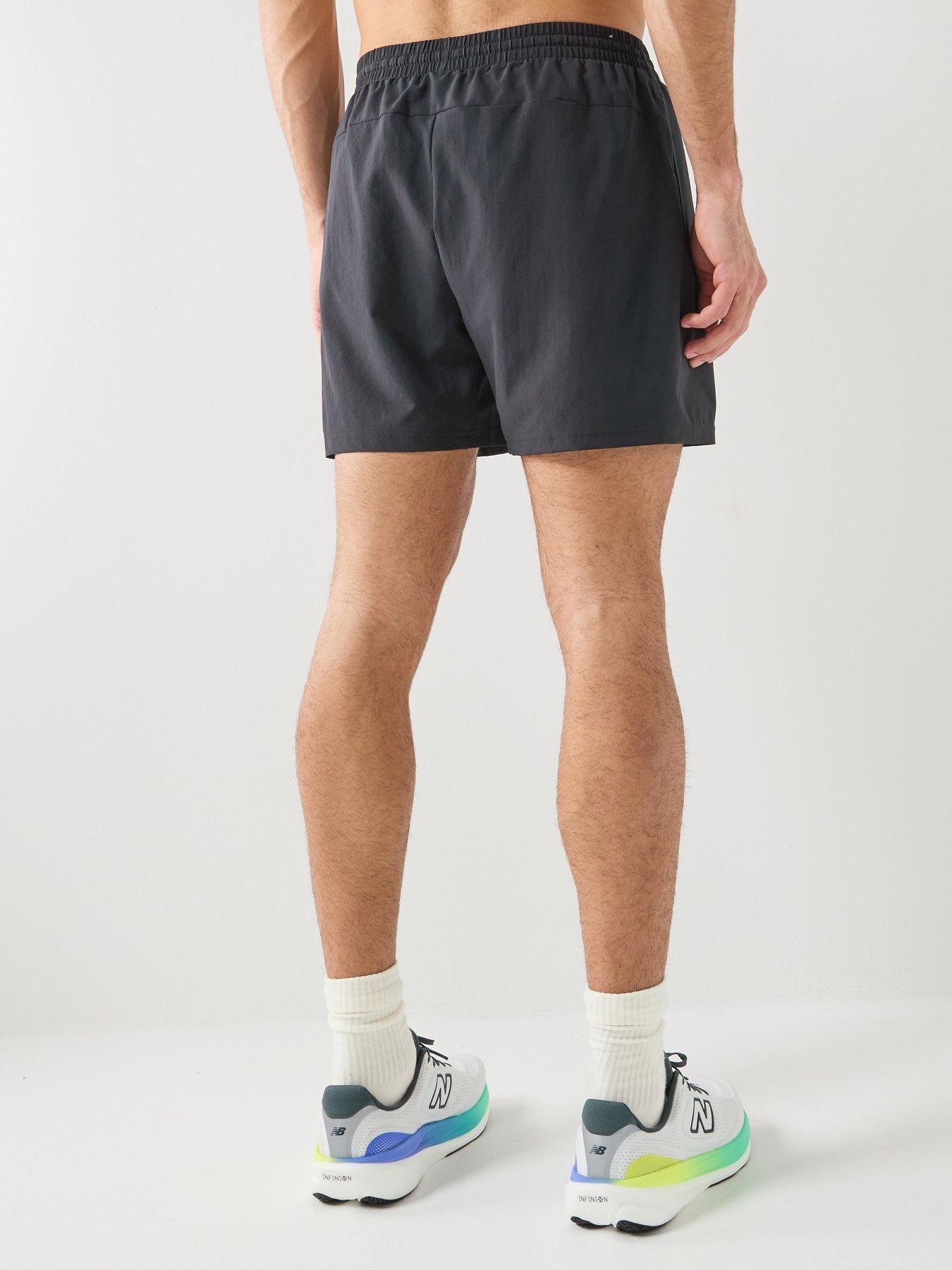 Image 2 of 6 of New Balance Men's Running Sport Essentials Lined 5 Inch Shorts - Black