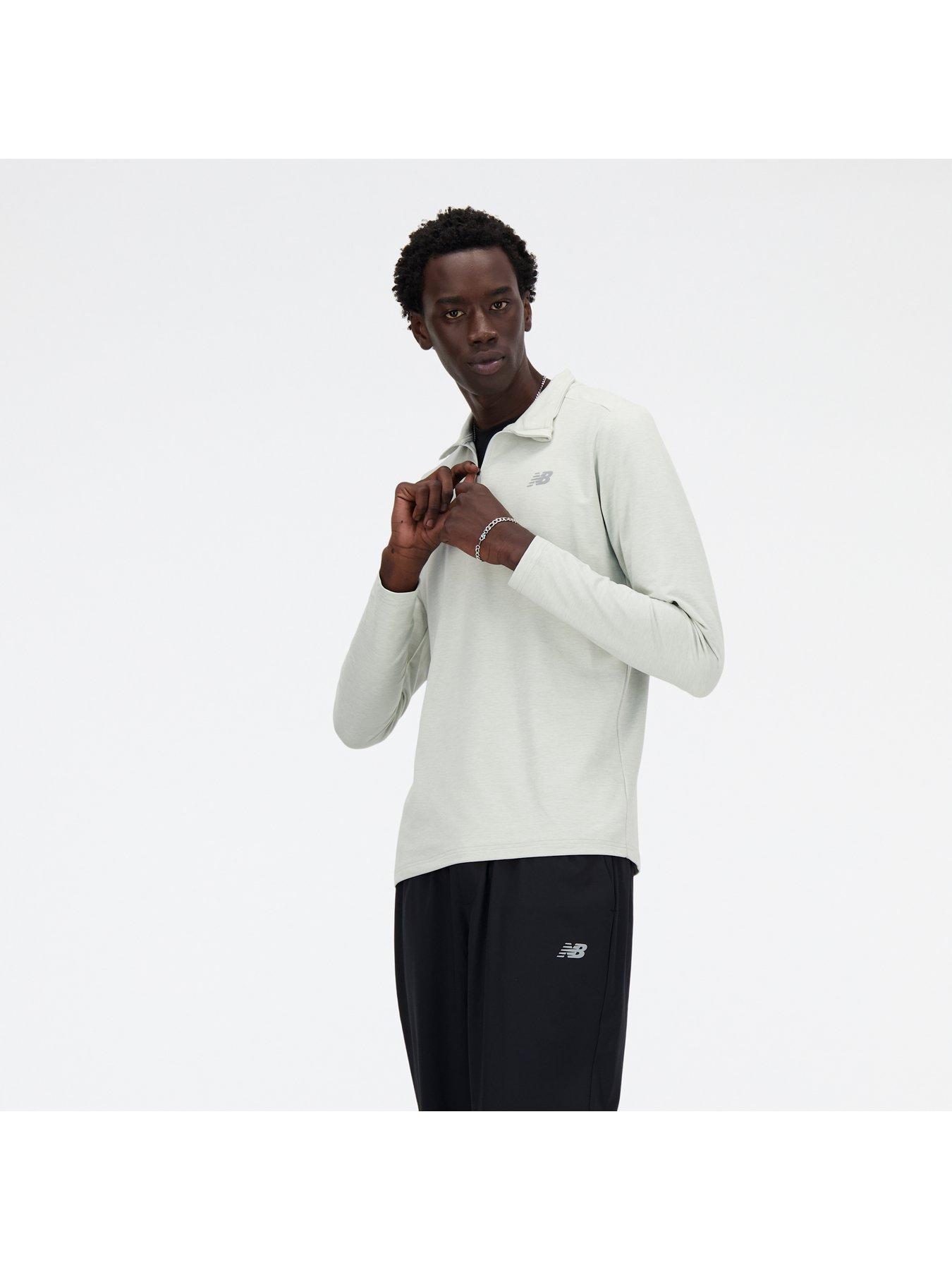 Image 4 of 5 of New Balance Men's Running Space Dye 1/4 Zip - Grey