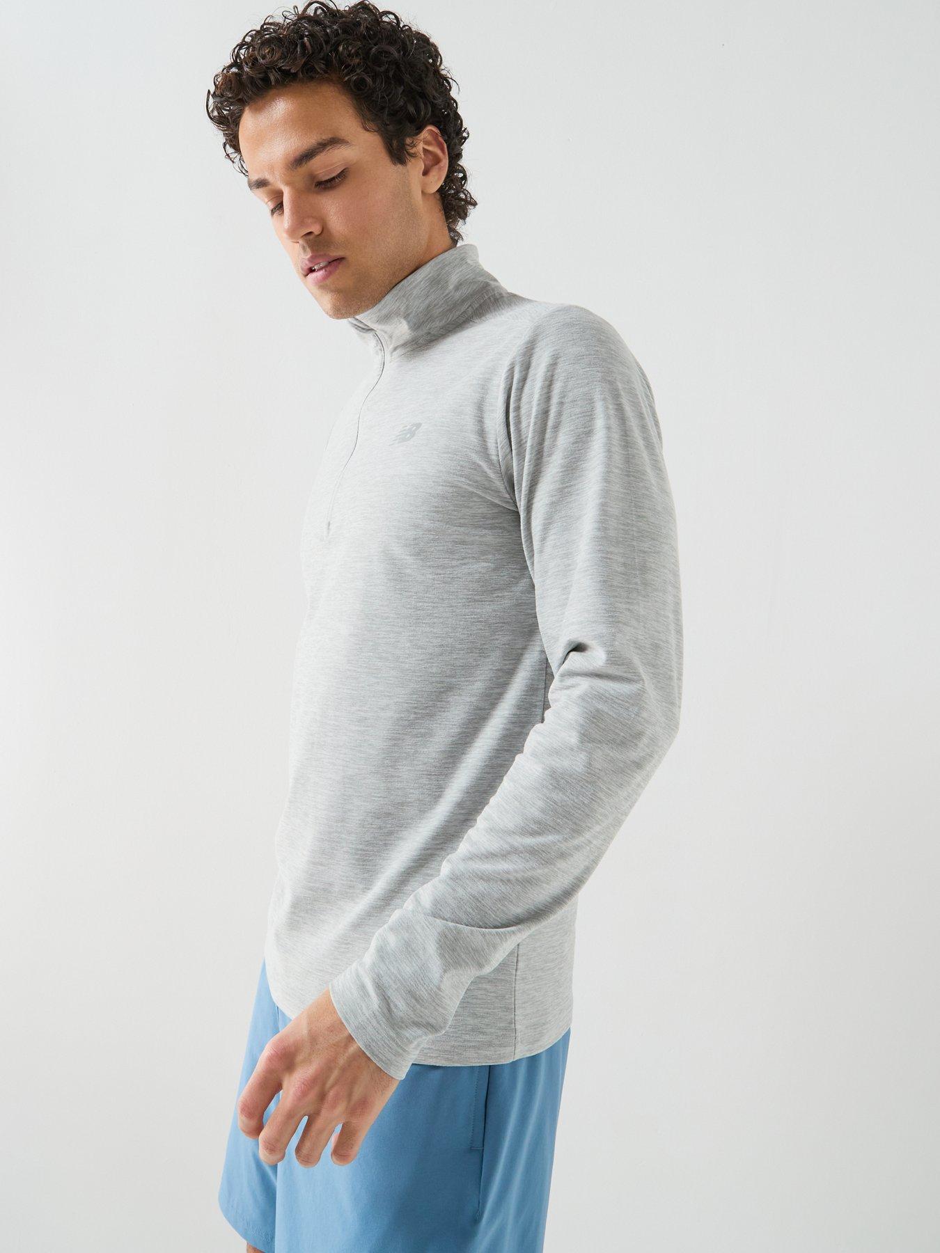 Image 6 of 6 of New Balance Men's Running Space Dye 1/4 Zip - Grey