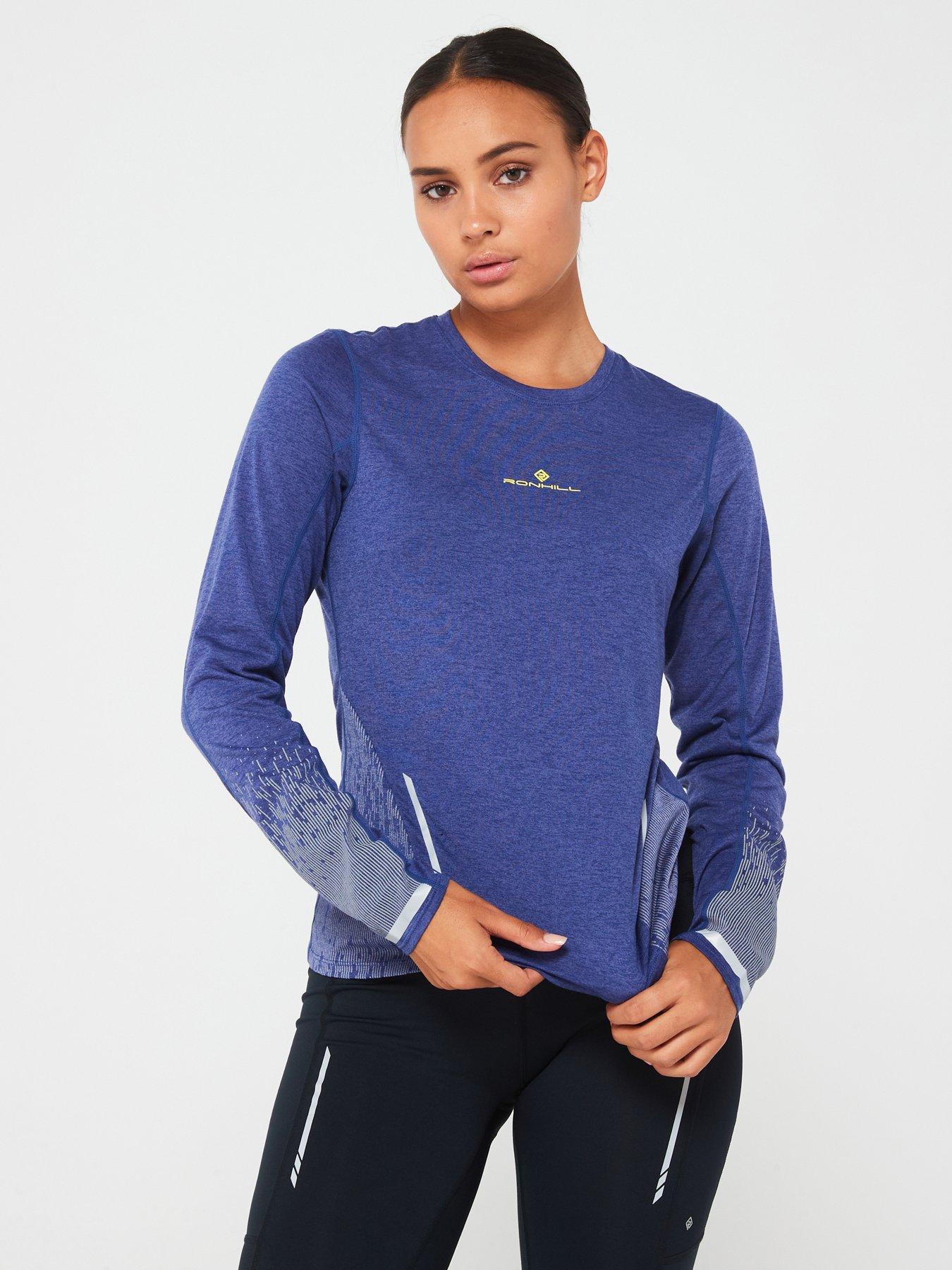 Ronhill Womens Tech Reflect Running Long Sleeved Tee-purple Very