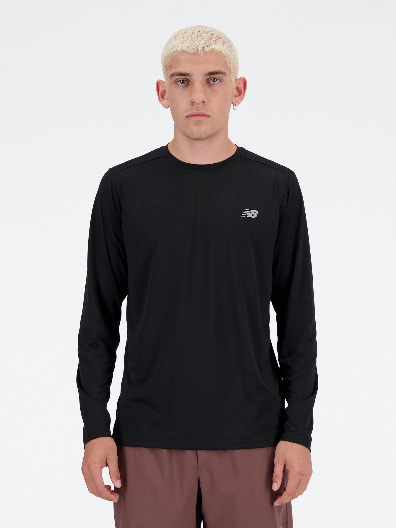 New Balance Mens Running Sport Essentials Long Sleeve Top - Black