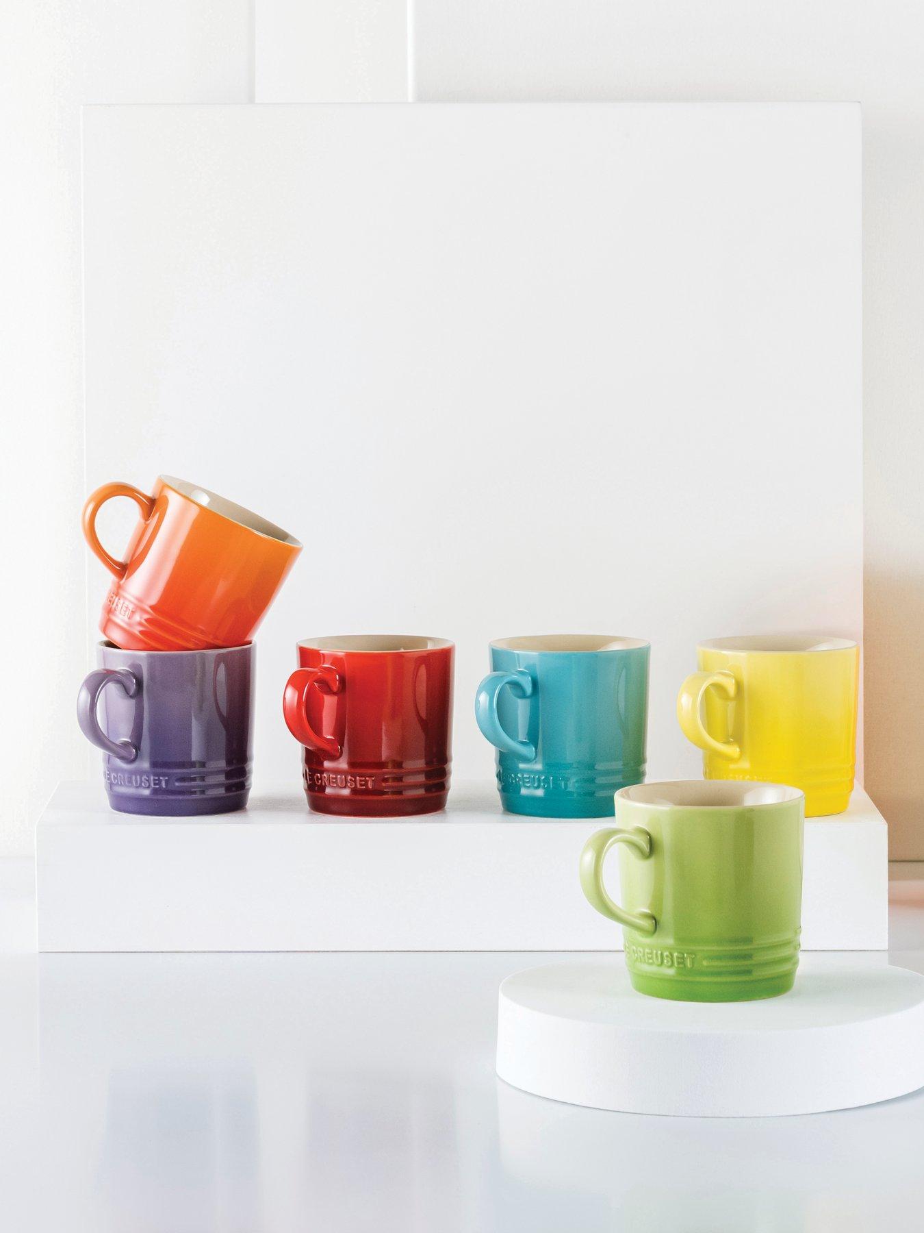 Product photograph of Le Creuset Set Of 6 Rainbow London Coffee Cups from very.co.uk