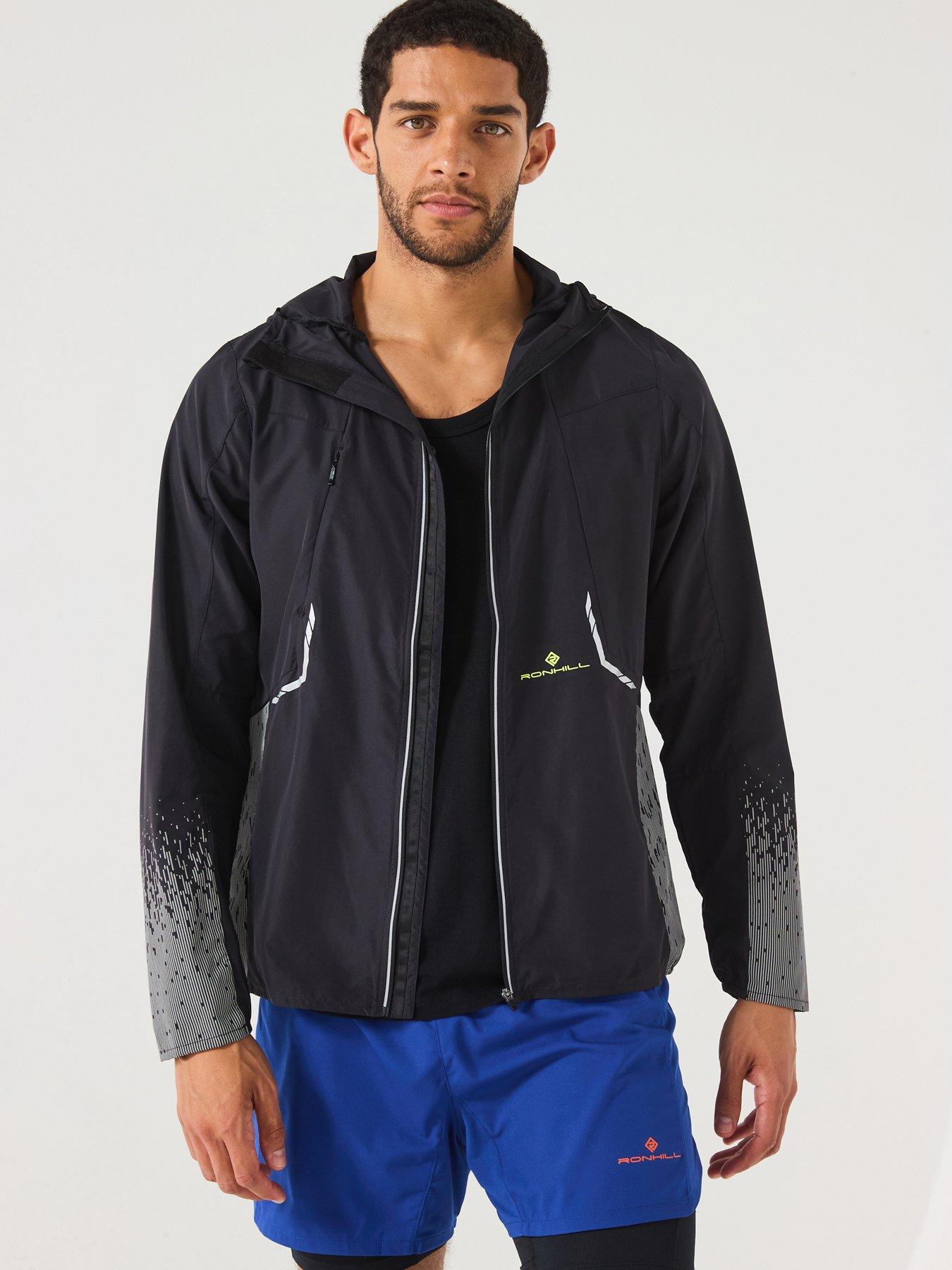 undefined Mens Tech Reflect Running Jacket- Black