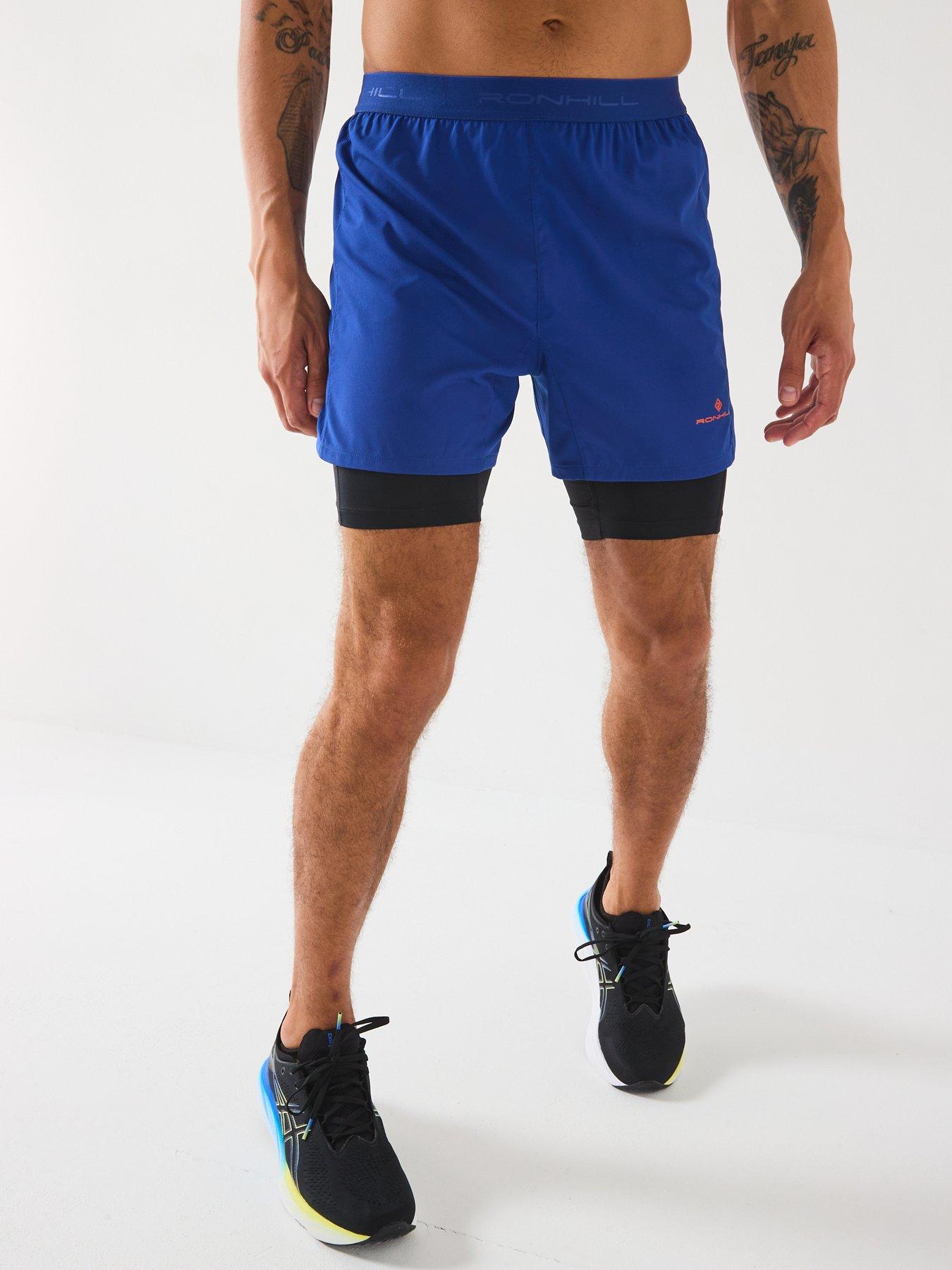 Image 5 of 6 of Ronhill Mens Tech Running 5Inch Twin Short-Blue