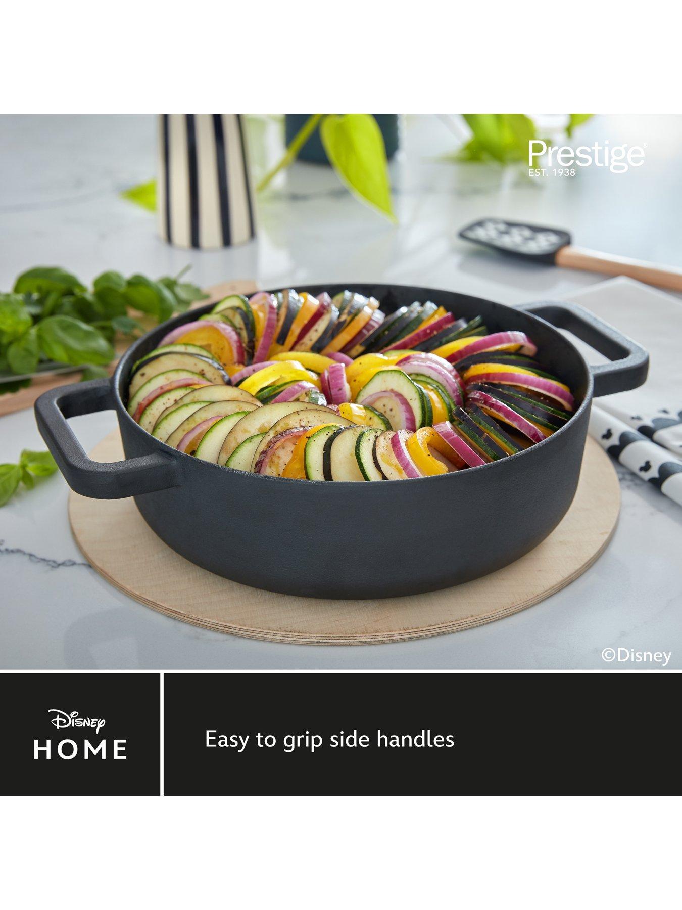 Image 6 of 8 of Disney Prestige X Disney Monochrome Pre-seasoned Cast Iron Shallow Casserole Dish - 24cm